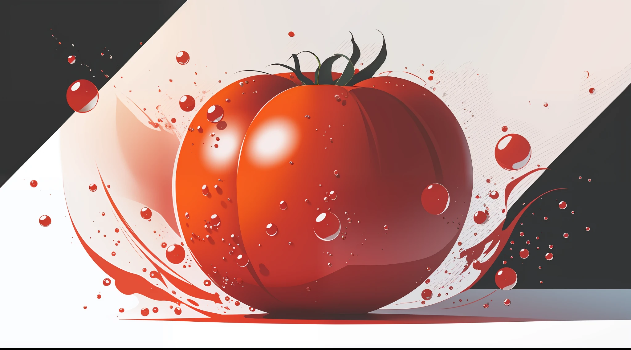 Modern technology, convenience store, a large tomato in front, very coherent commercial, white background, fantasy art, concept illustration, rzminjourney, vector art, realistic style rich and vivid colors, high contrast, seamless water brand, art station, deviation art, dribbling, red bubbles, sharp focus, simple, hyperdetailed, detailed drawing, vectorization, contour, isometric style, 8k.