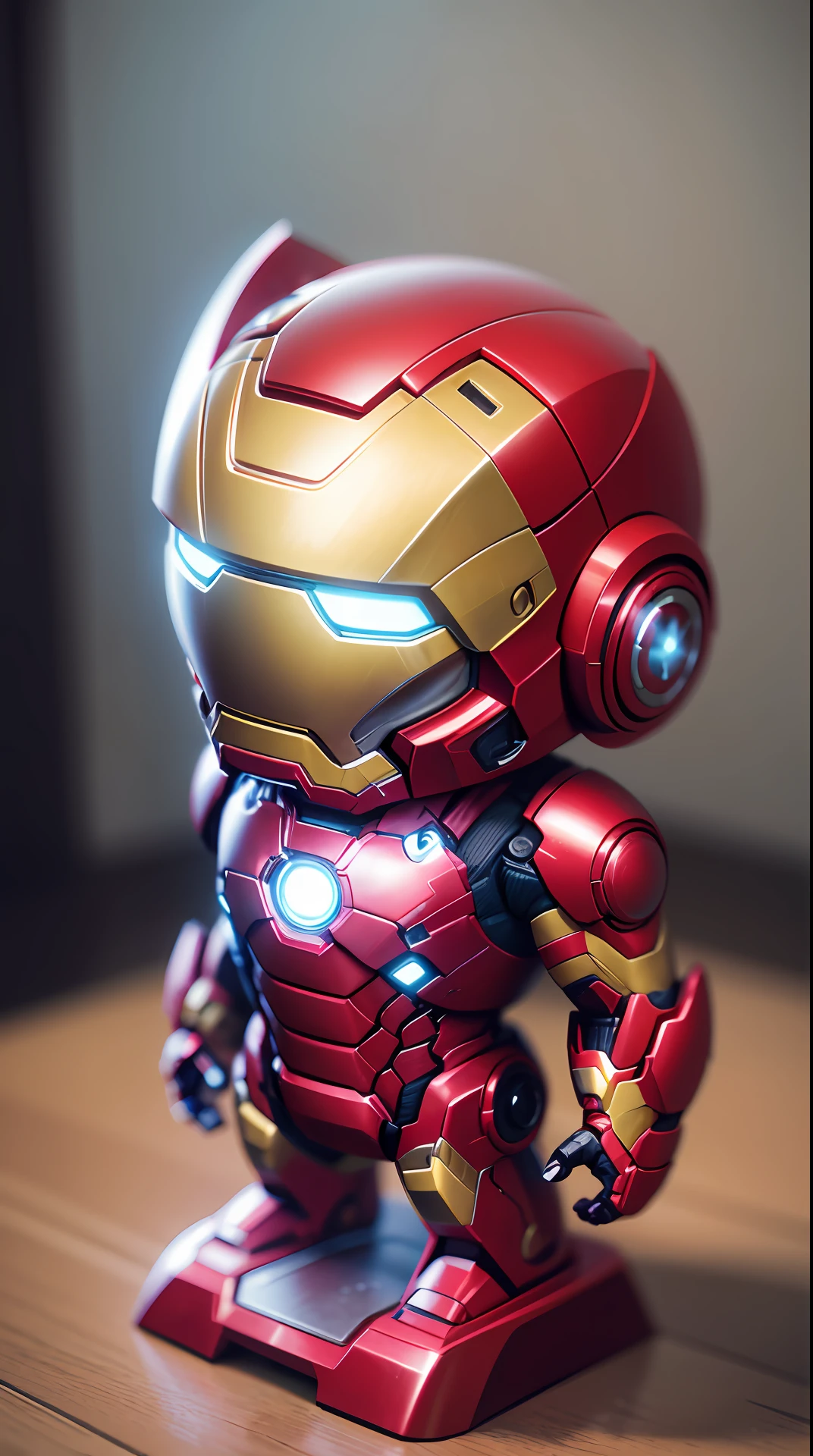 In Cute Tony Stark, Iron Man Toy, Standing Character, Soft Smooth Lighting, Soft Pie , Hyperrealistic, Realistic Lighting, Octane Render, Macro Photography, Overhead Light, Photorealistic, 8k, Cinematic Lighting, Cinematic Filter, Hyperrealistic, Unreal Engine, Light Penumbra, Lighting Dramatic, Dark, 8k, Movie Character, 100mm Lens Lens, Still Film Film And, Shot with Canon Eos50D -V3 2 --auto --s2