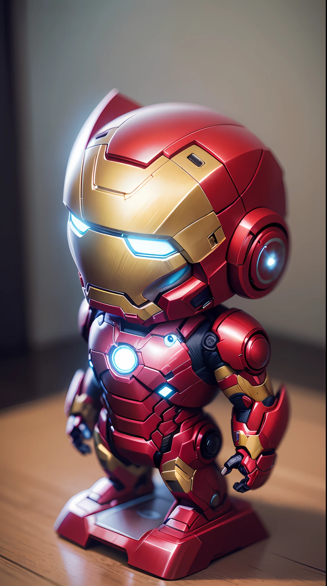 In Cute Tony Stark, Iron Man Toy, Standing Character, Soft Smooth Lighting, Soft Pie , Hyperrealistic, Realistic Lighting, Octane Render, Macro Photography, Overhead Light, Photorealistic, 8k, Cinematic Lighting, Cinematic Filter, Hyperrealistic, Unreal Engine, Light Penumbra, Lighting Dramatic, Dark, 8k, Movie Character, 100mm Lens Lens, Still Film Film And, Shot with Canon Eos50D -V3 2 --auto --s2