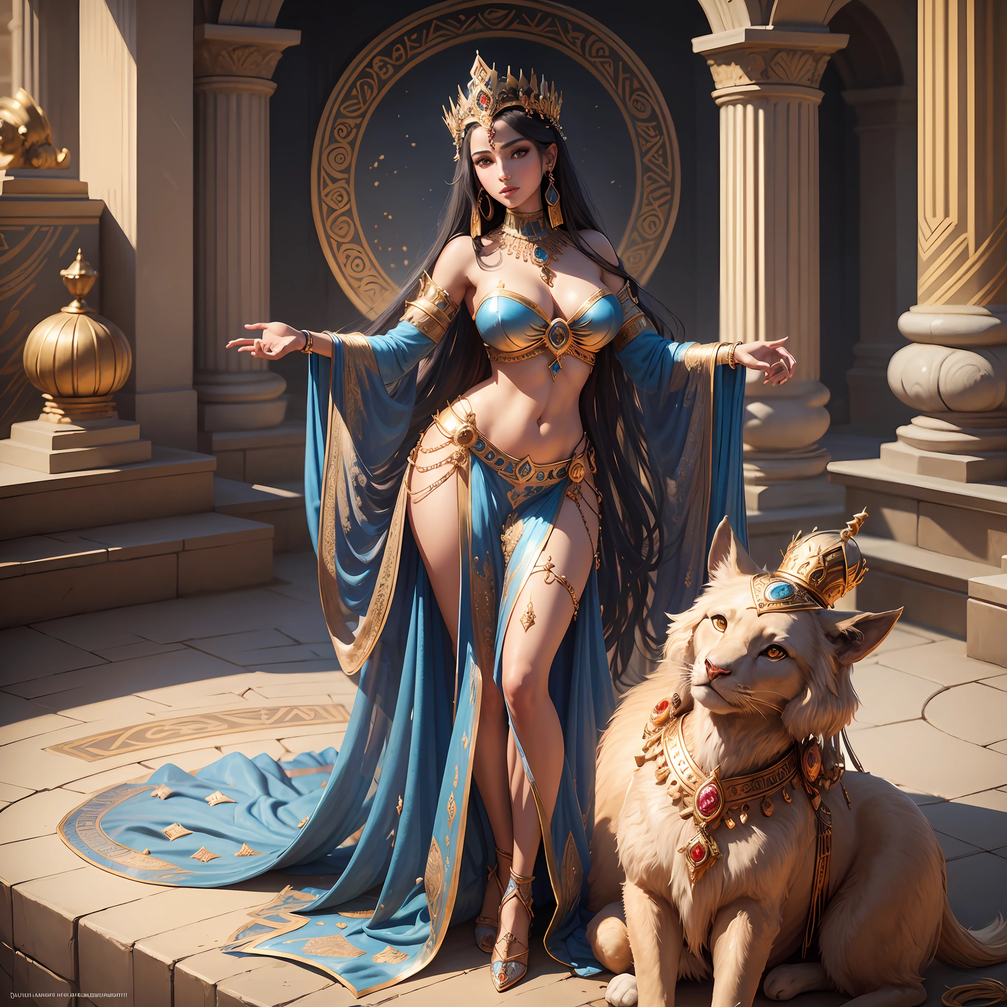 Best Quality, Masterpiece, Artwork, Ultra Definition, Phenomenal Beauty, Queen Vashti, Vashti, Princess of Babylon, Phenomenal Beauty, Persian Princess, Nebuchadnezzar's Nebuchadnezzar, Queen, Queen Vashti, Vashti, Beauty, Beautiful, Full Body. --auto --s2