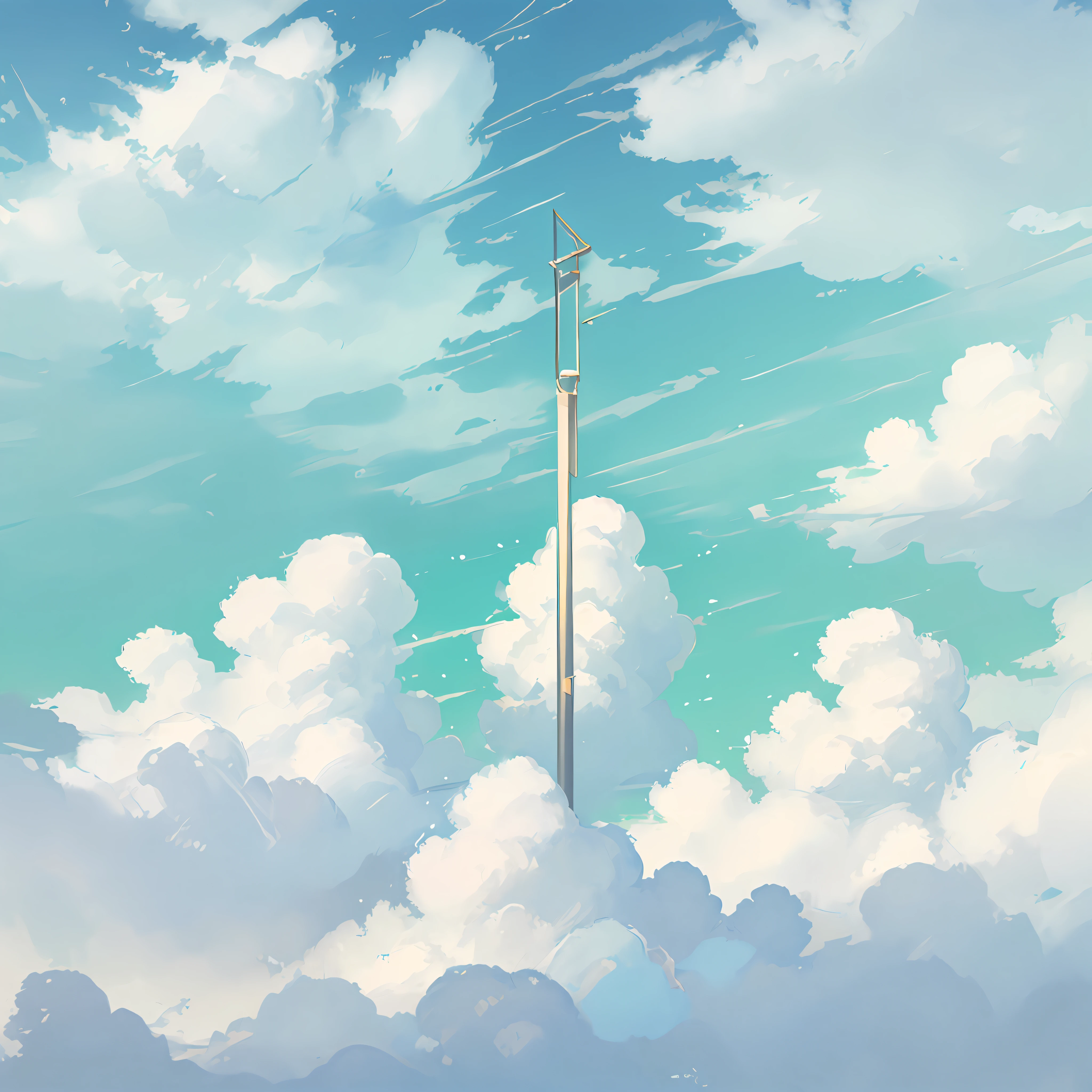 Summer, meadows, a few small flowers, heavenly views, large clouds, blue skies, hot weather, HD detail, wet watermarks, hyper-detail, cinematic, surrealism, soft light, deep field focus bokeh, ray tracing, and surrealism, (masterpiece), flower field , there is no human on the field, only flowers and plants --v6