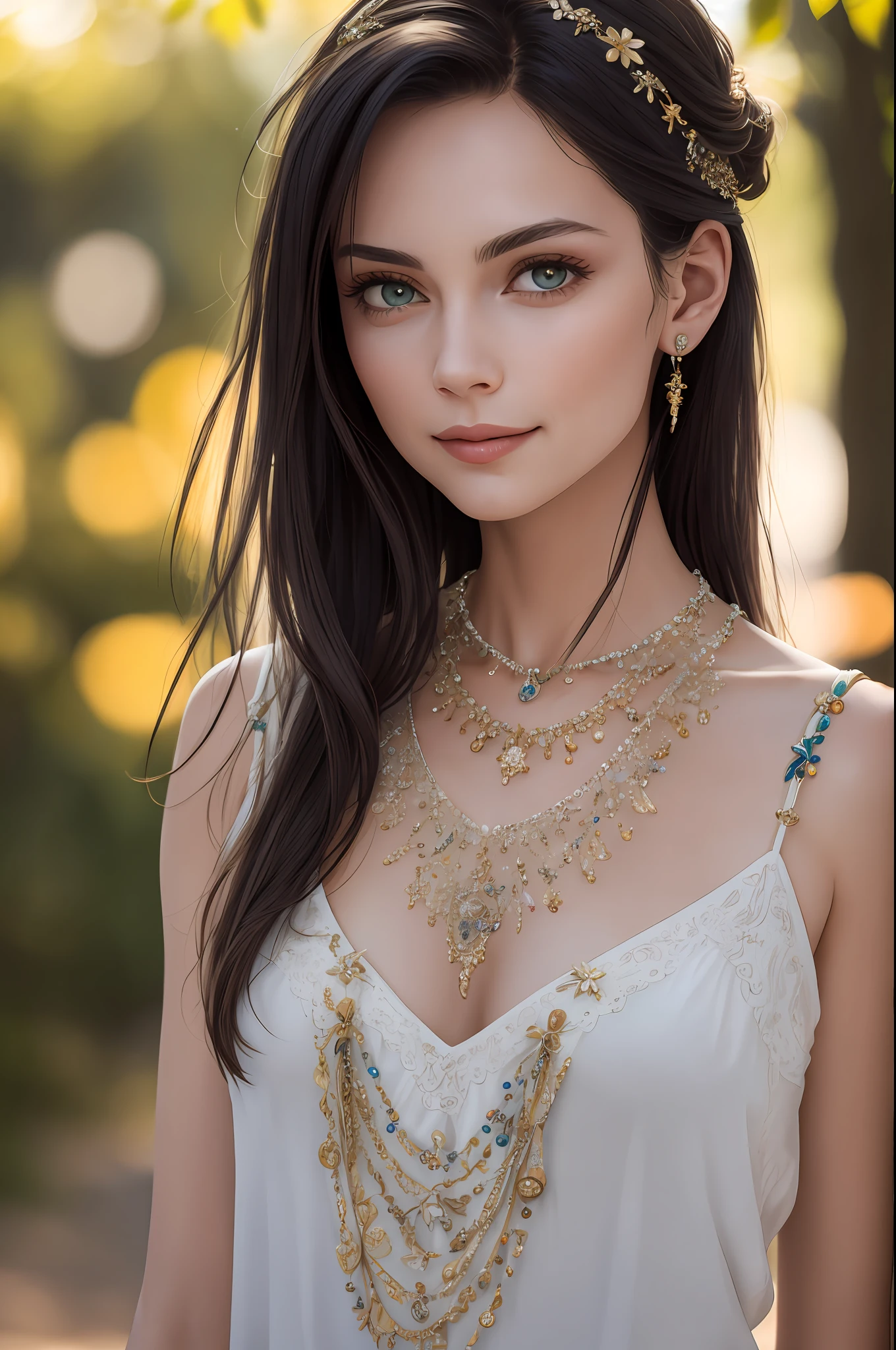 Best Quality, Masterpiece, High Resolution, 1Girl, Nudity, Nipples, Hair Accessories, Necklaces, Jewelry, Beautiful Face, Body, Tyndall Effect, Realistic, Dark Studio, Edge Lighting, Two-tone Lighting, (High Detail Skin: 1.2), 8K UHD, DSLR, Soft Light, High Quality, Volumetric Light, Voyeur, Photos, High Resolution, 4K, 8K, Bokeh,