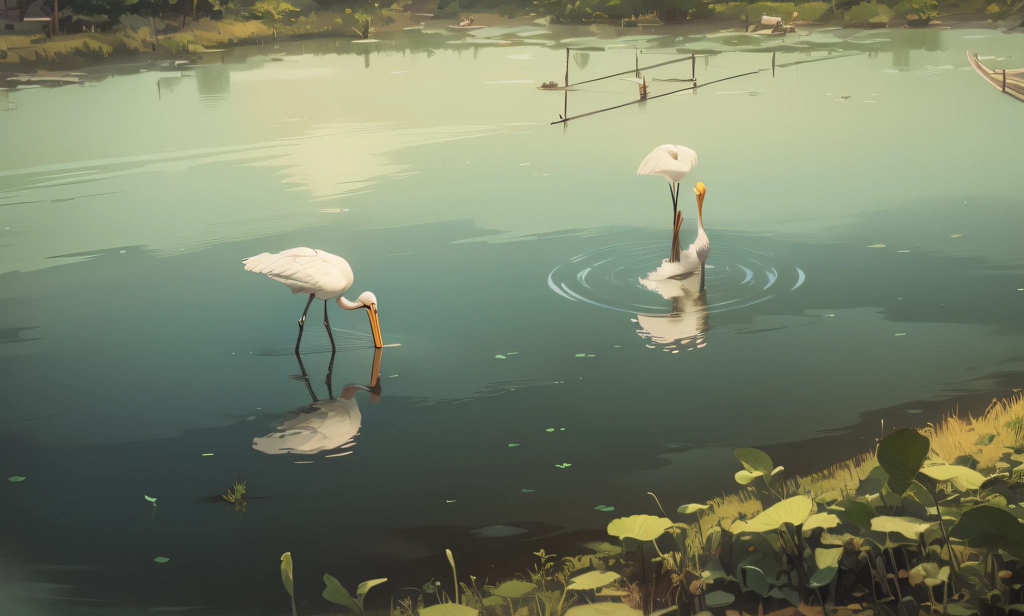 Draw storks vividly --auto --s2