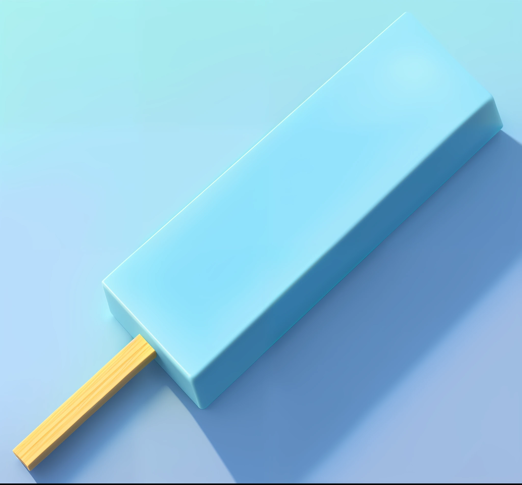 a close up of a blue ice cream bar on a stick, ice cream, straw, rectangular, blue ice, icey, icy, spatula, stick, ice blue, keygen, rendered art, smooth shading, rpg item, hd illustration, slapstick, crystal, vanilla, modular item, very flat shading, single long stick, milk, simple shading