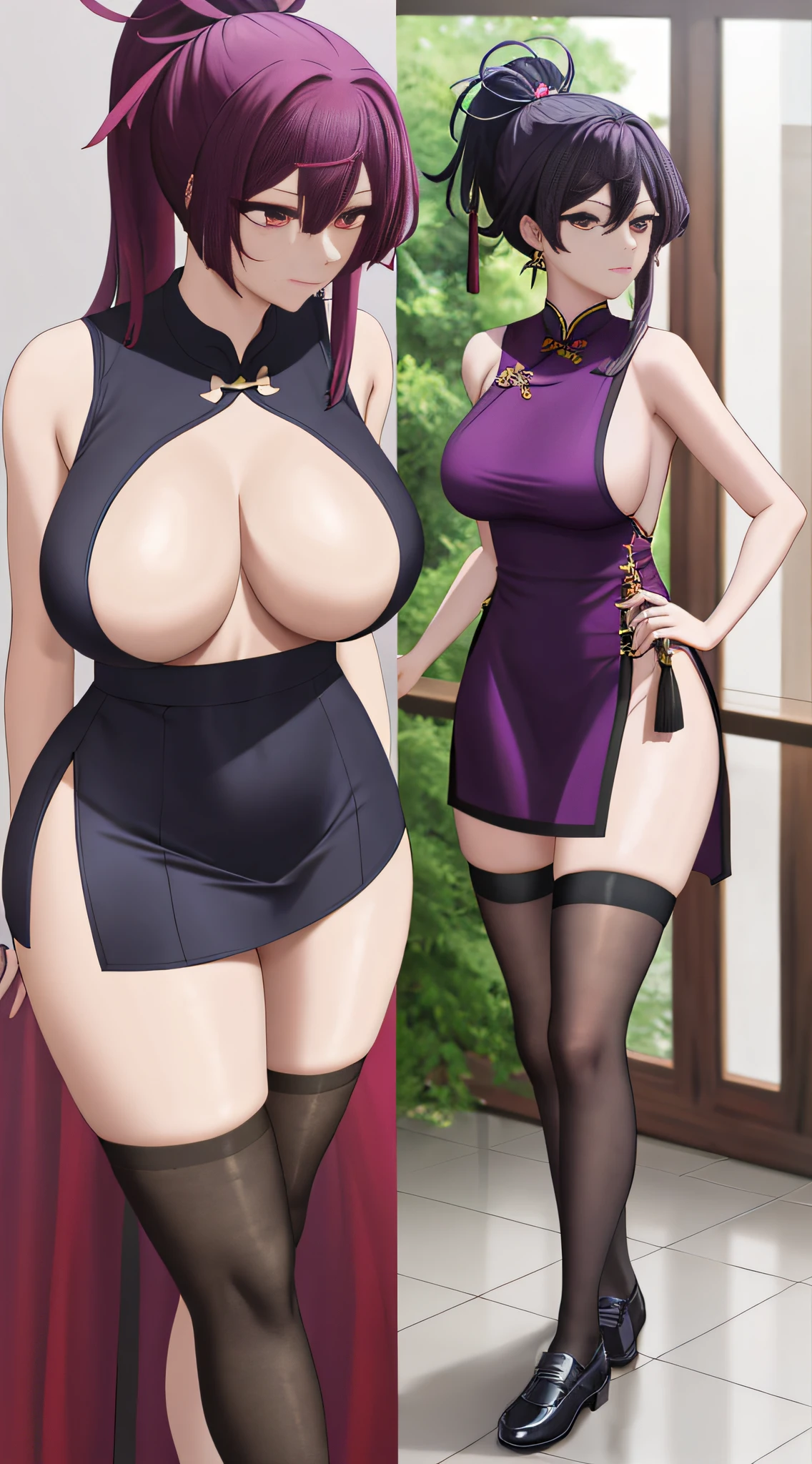 Masterpiece, Superb Top, Big Breasts, Single Ponytail, Bare Shoulder, Gou Jade, Long Hair, Erotic Cheongsam, Ponytail, Hair Accessories, Sleeveless Cheongsam, Thin Legs, Jewelry, Earrings, Over-the-Knee Socks, Torn Black Over-the-Knee Socks, Exposed Breasts, Narrow Room, A Woman with Very Large Tits, Slit Cheongsam, Big Tits, Long Legs, Nude Photos, Over-the-Knee Socks, Torn Black Over-the-Knee Socks, Breasts Exposed, Cheongsam, Big Tits, Nude Photos, Faceless, Succubus Girl