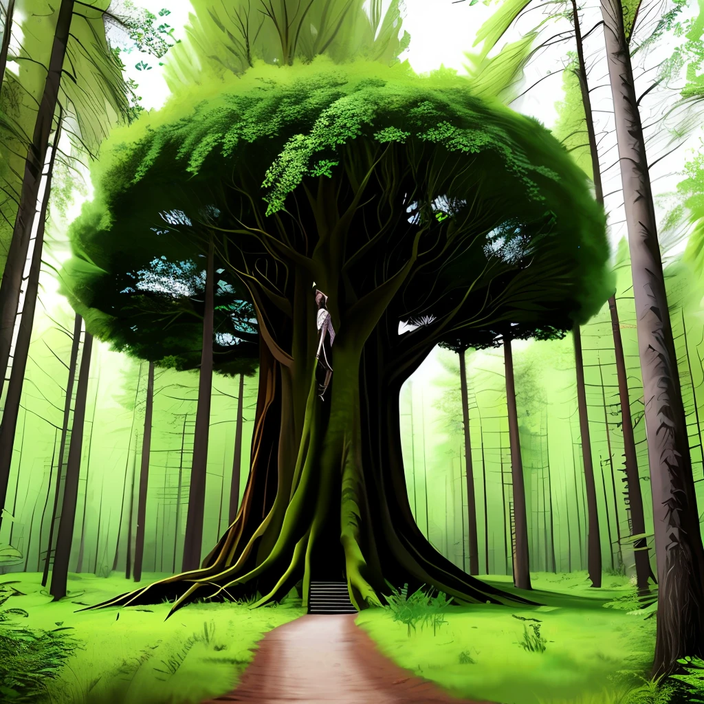In the forest, the world tree