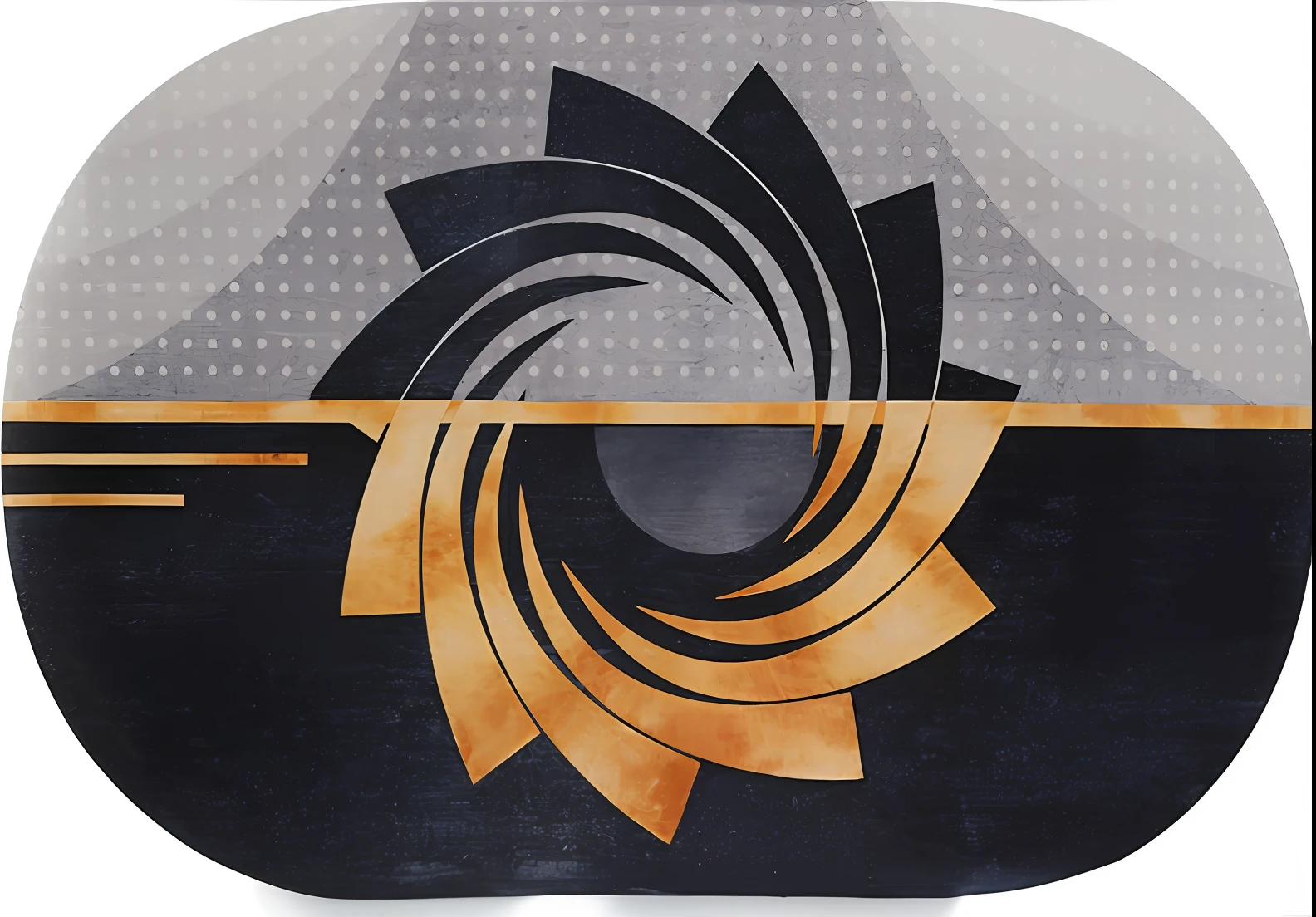 there is a picture of a circular design on a button, 'untitled 9 ', andi rusu, by Wilhelm Sasnal, iran, by Anita Kunz, inspired by Hermann Rüdisühli, thomas dubois, by Paul Davis, by Wayne Reynolds, by Ayako Rokkaku, by Jan Sawka, by Sunil Das