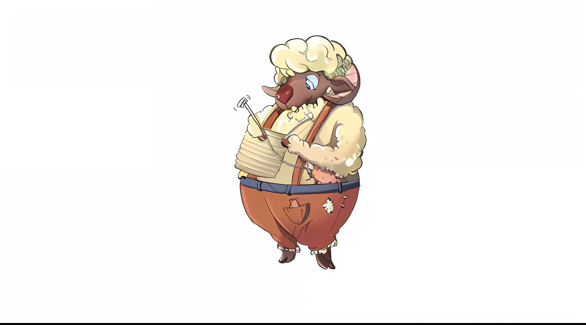 Cartoon sheep hand drawn HD