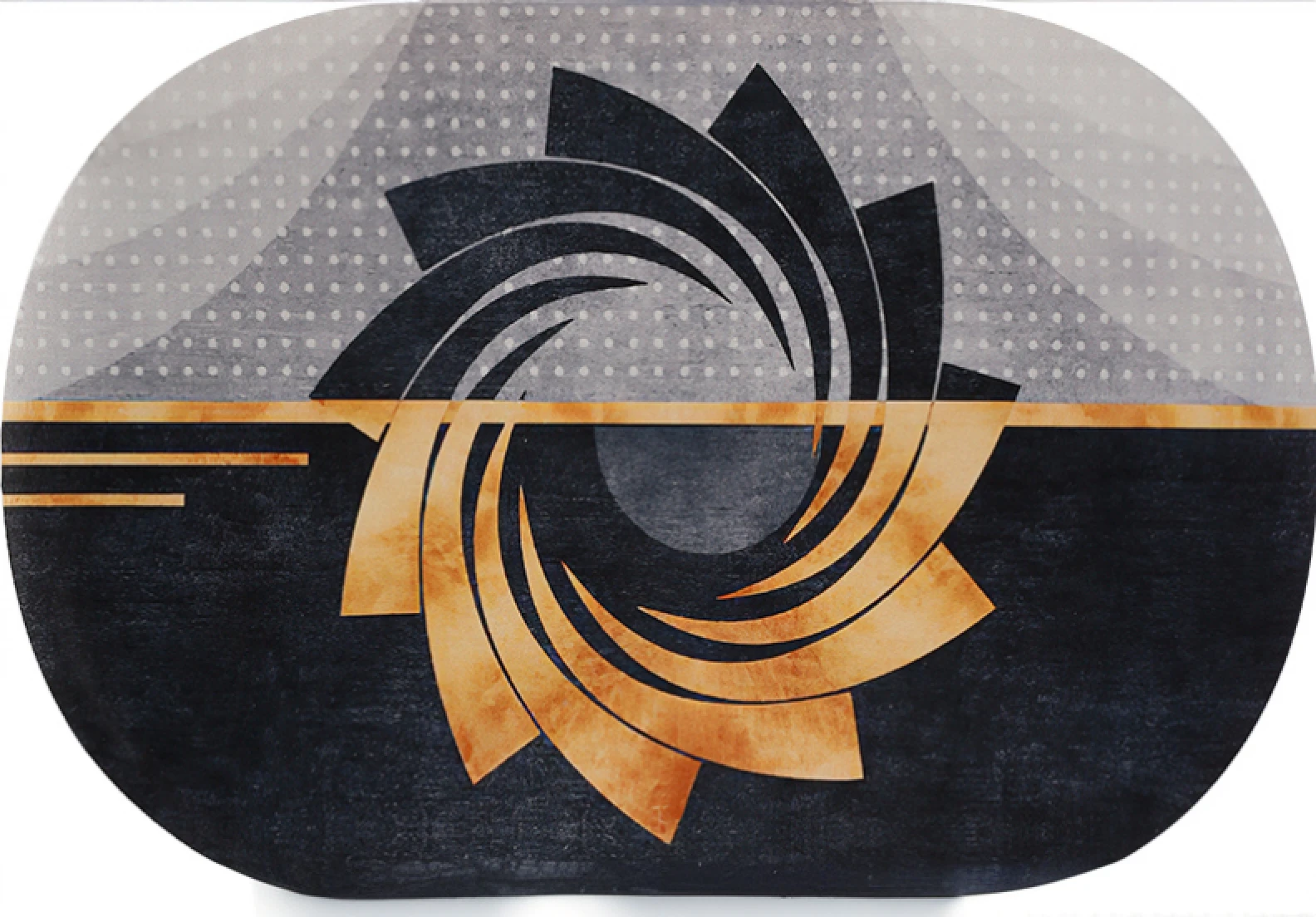 there is a picture of a circular design on a button, 'untitled 9 ', andi rusu, by Wilhelm Sasnal, iran, by Anita Kunz, inspired by Hermann Rüdisühli, thomas dubois, by Paul Davis, by Wayne Reynolds, by Ayako Rokkaku, by Jan Sawka, by Sunil Das