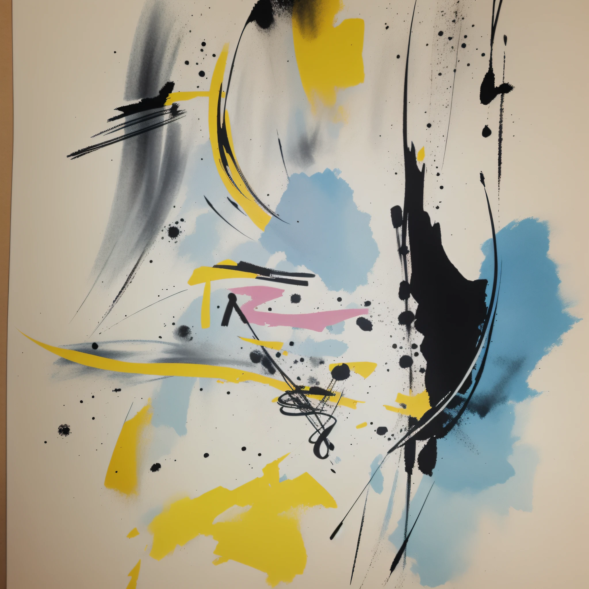 Abstract, ink dot, English, brush brush