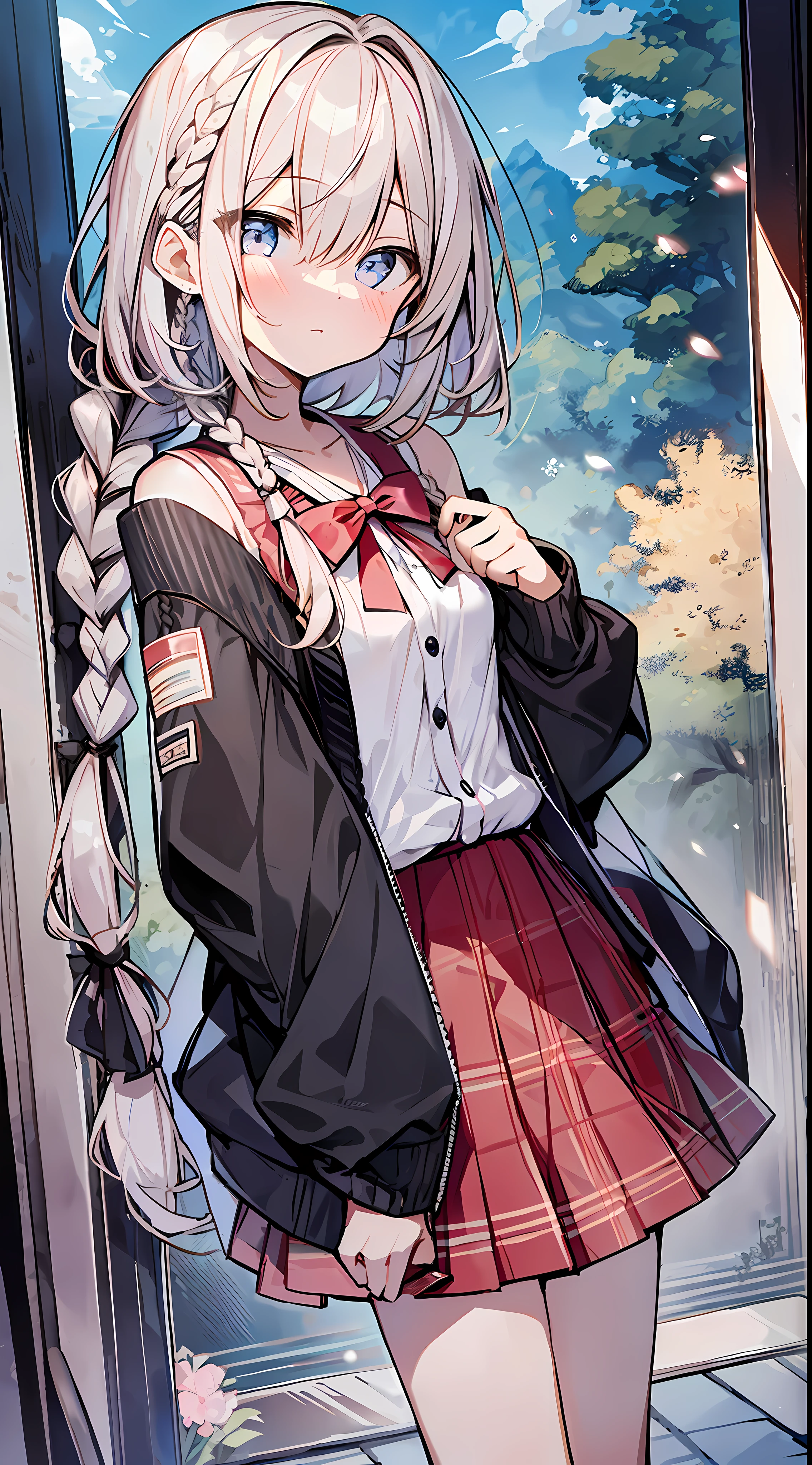 (incredibly absurdres absolutely resolution: 1.5), Best Quality, Masterpiece, Ultra High Definition, 8k, (Multiple Girls), (Pale Cardigan, Sneakers, Skirt) BREAK Shoujo Manga Style, (), Soft Line Art, Digital Enhancement, Shojo Manga Touch, Shoujo Manga Core, ( Hair length to the shoulders))), (((short braid)))