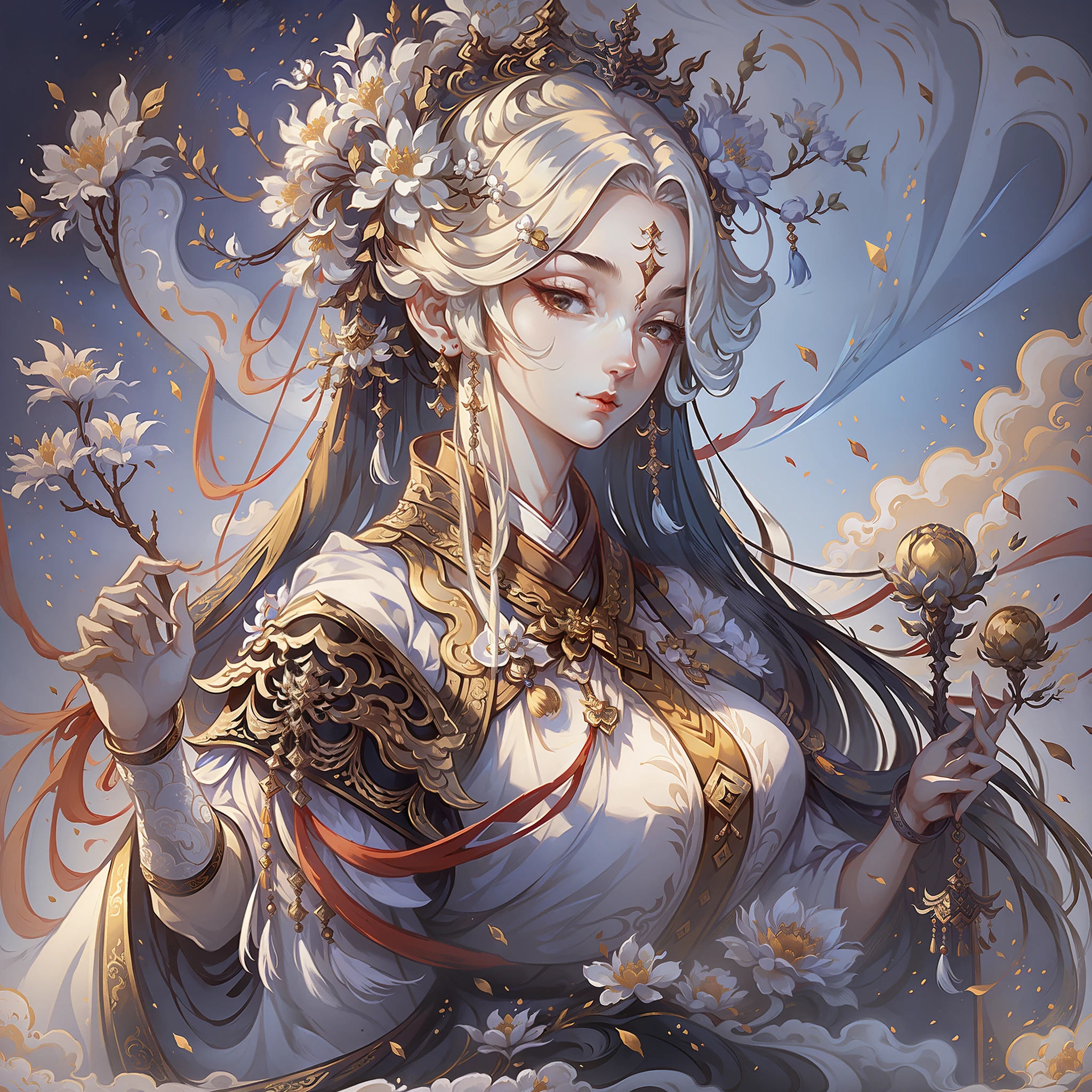 a girl, ancient chinese clothing, sunlight, clear face, clean white background, masterpiece, super detail, epic composition, ultra hd, high quality, extremely detailed, official art, uniform 8k wallpaper, super detail, --auto --s2