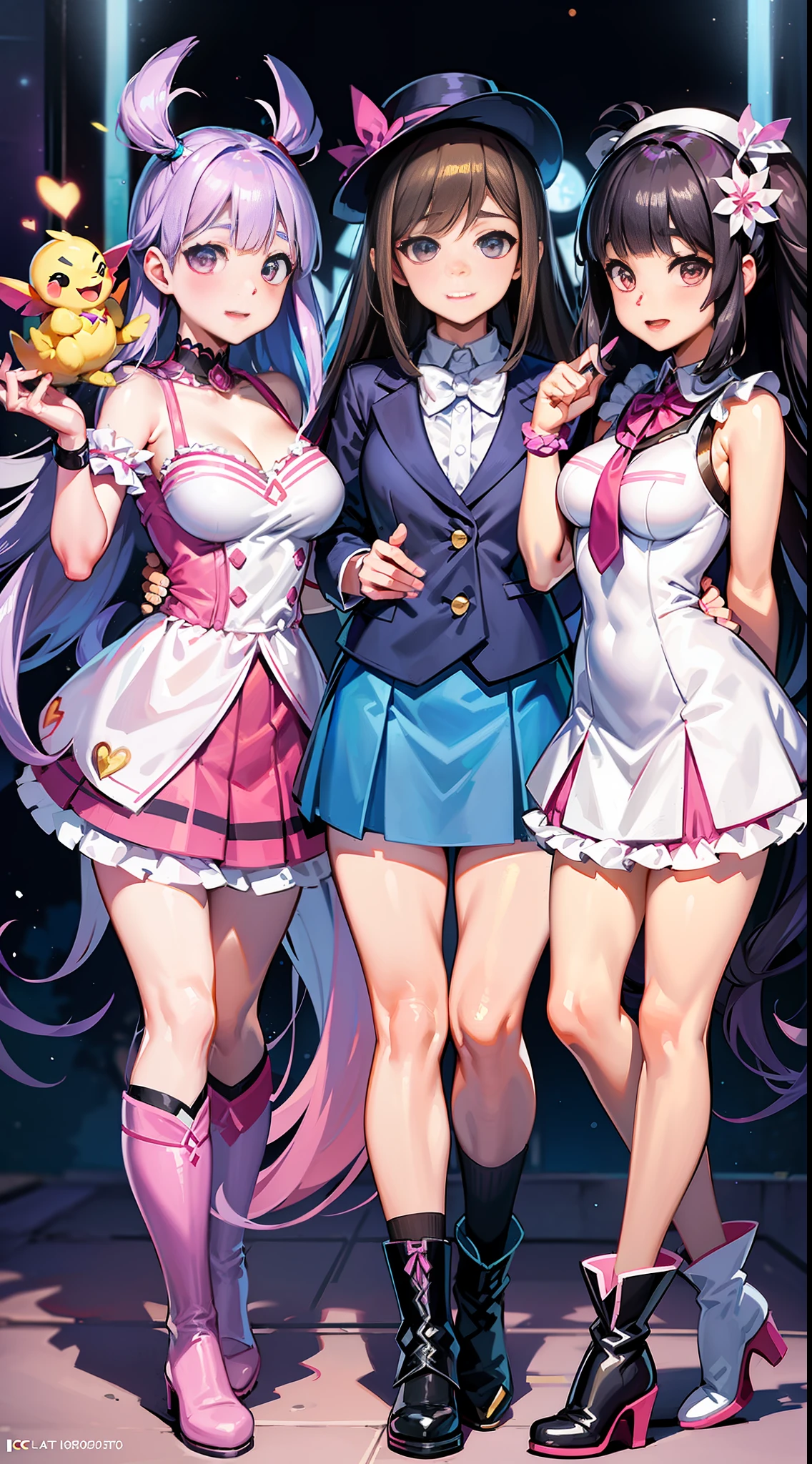 a close up of a person in a dress and boots, maya fey from ace attorney, pokemon trainer outfit, pokemon trainer, misty from pokemon, arian, illustrious makinami, official art, rei hiroe, wataru kajika, anya from spy x family, twilight ray, ray, tsukasa dokite, official character art, yukii morita, moe