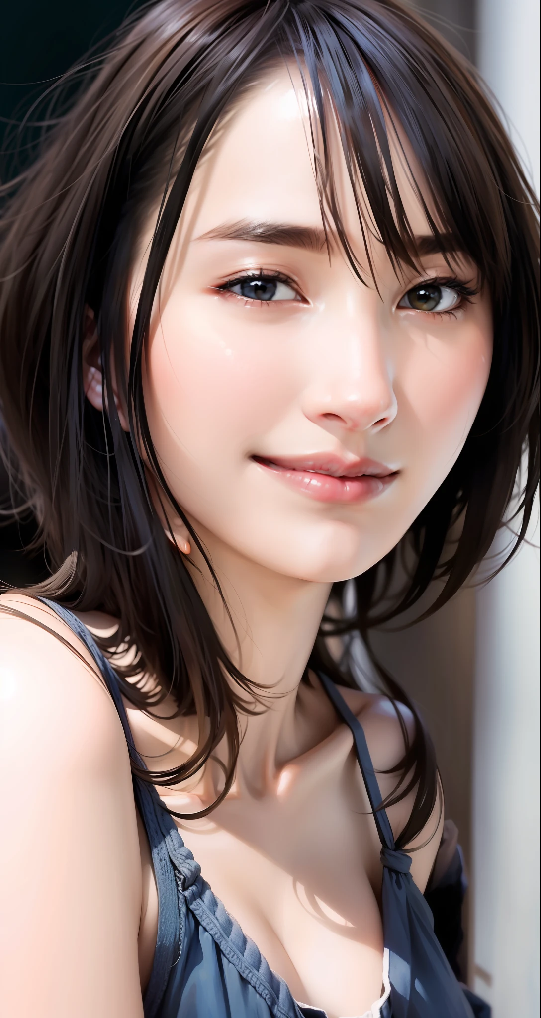 Beautiful skin, light hits naturally