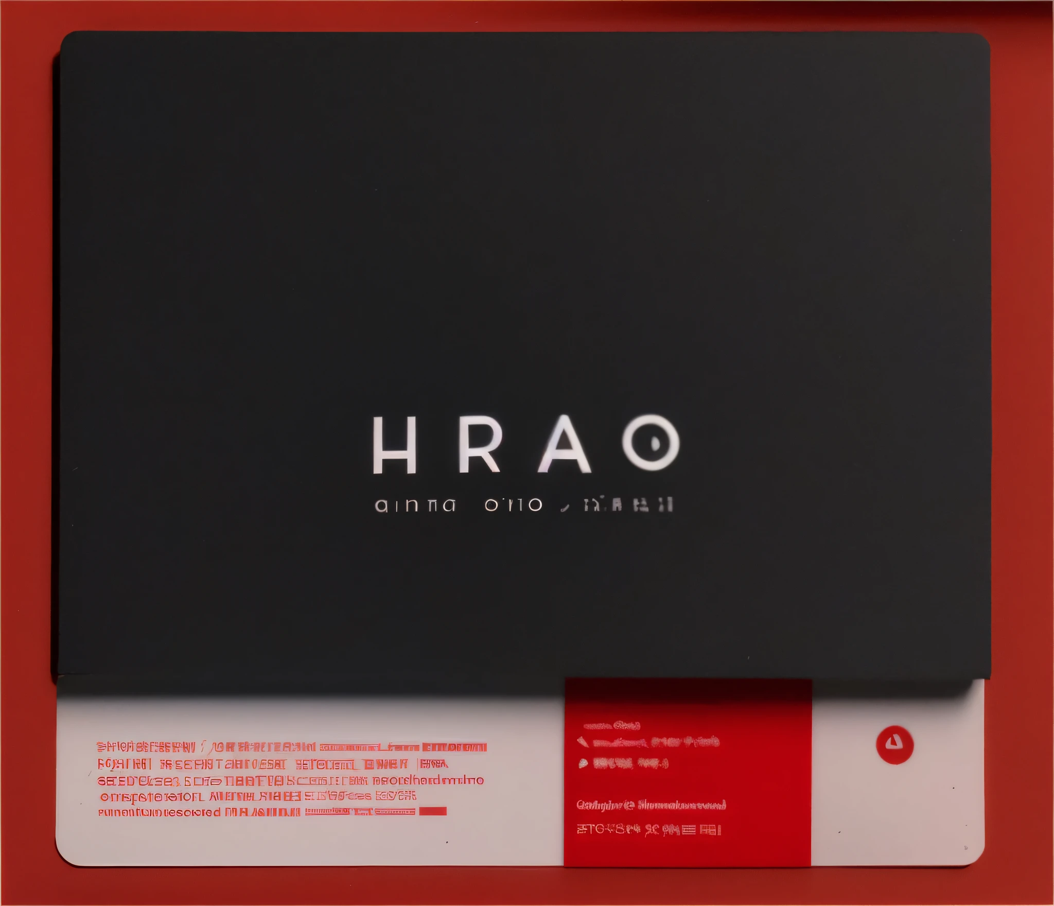 a close up of a black and white business card with a red background, by Zha Shibiao, by Slava Raškaj, by Hristofor Žefarović, packshot, by Hristofor Zhefarovich, by Hirosada II, hsiao-ron, by Shitao, hiro