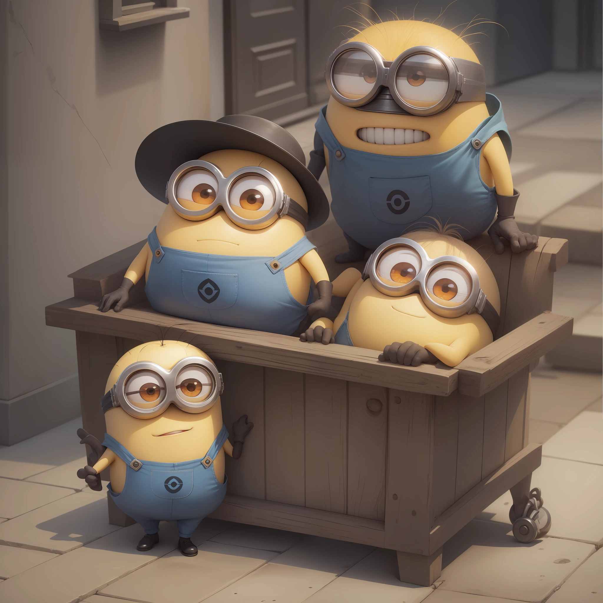 "Minions from the movie, Despicable Me, the Night"