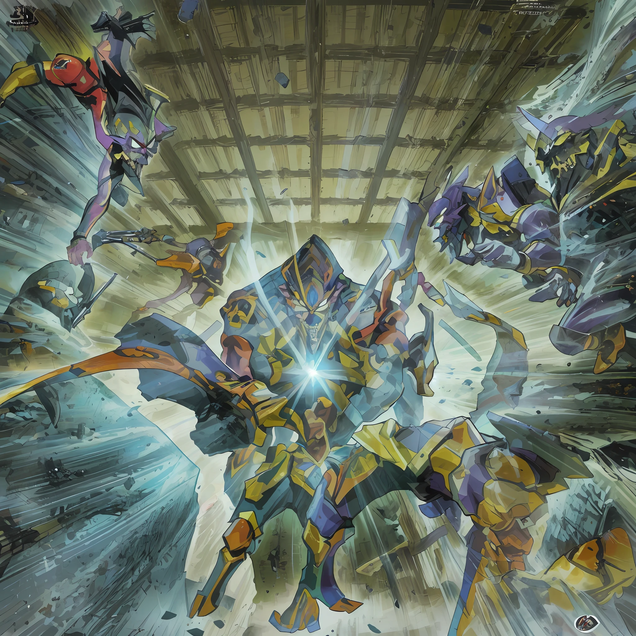 a close up of a comic book with a person on a horse, epic full color illustration, epic graphic novel wallpaper, full color illustration, epic fantasty card game art, full color digital illustration, fighting fantasy style image, anime epic artwork, no more heroes concept art, 2. 5 d cgi anime fantasy artwork, fan art, epic battle scene, full art illustration