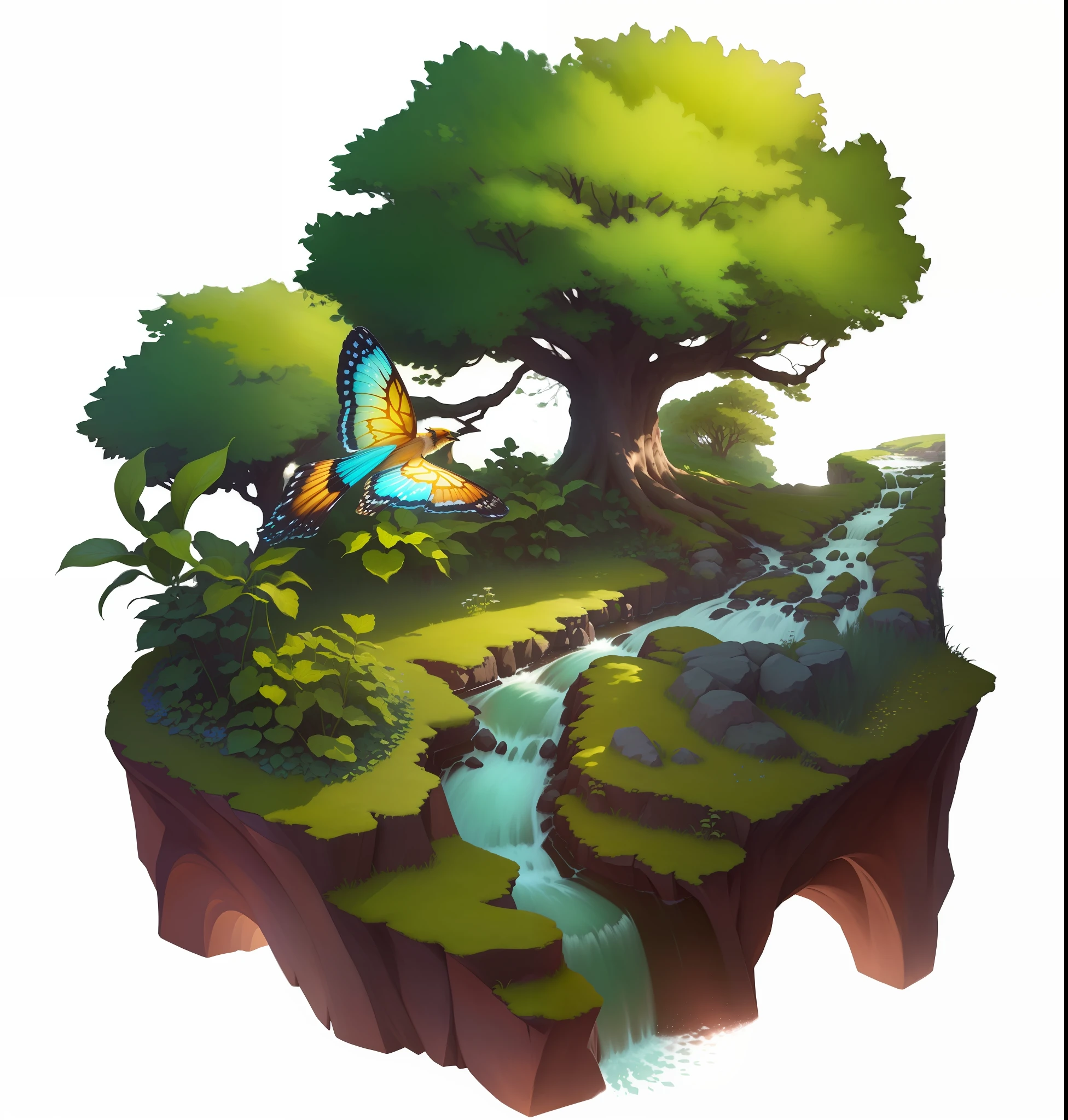 Natural landscapes with streams and meadows, illustrations by Chasbiao, shutterstock, Art Nouveau, architecture combined with light. Ultra high resolution (authenticity: 1.4), ultra high quality, extremely detailed CG Unity 8k wallpapers, aesthetics, award-winning photography, realism, high detail, detail enhancement, blur removal. --auto --s2