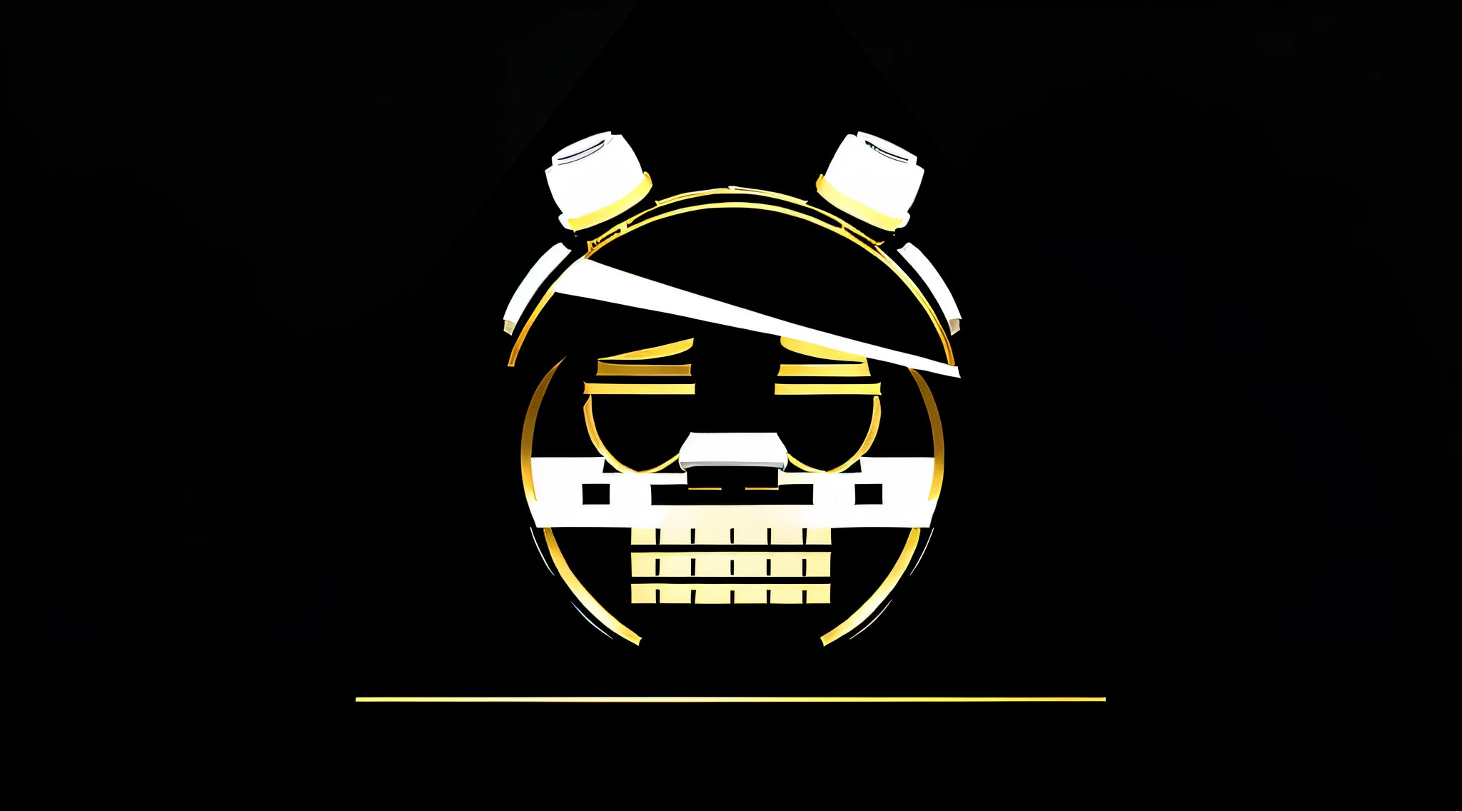 Design (minimalist), ONLY COLORS USED ARE ((Black, White and GOLD)), About (((Five Nights at Freddy's)), (((Simple))), Simple, Minimalist, Without Many Details, Abstract, Brief, Essential