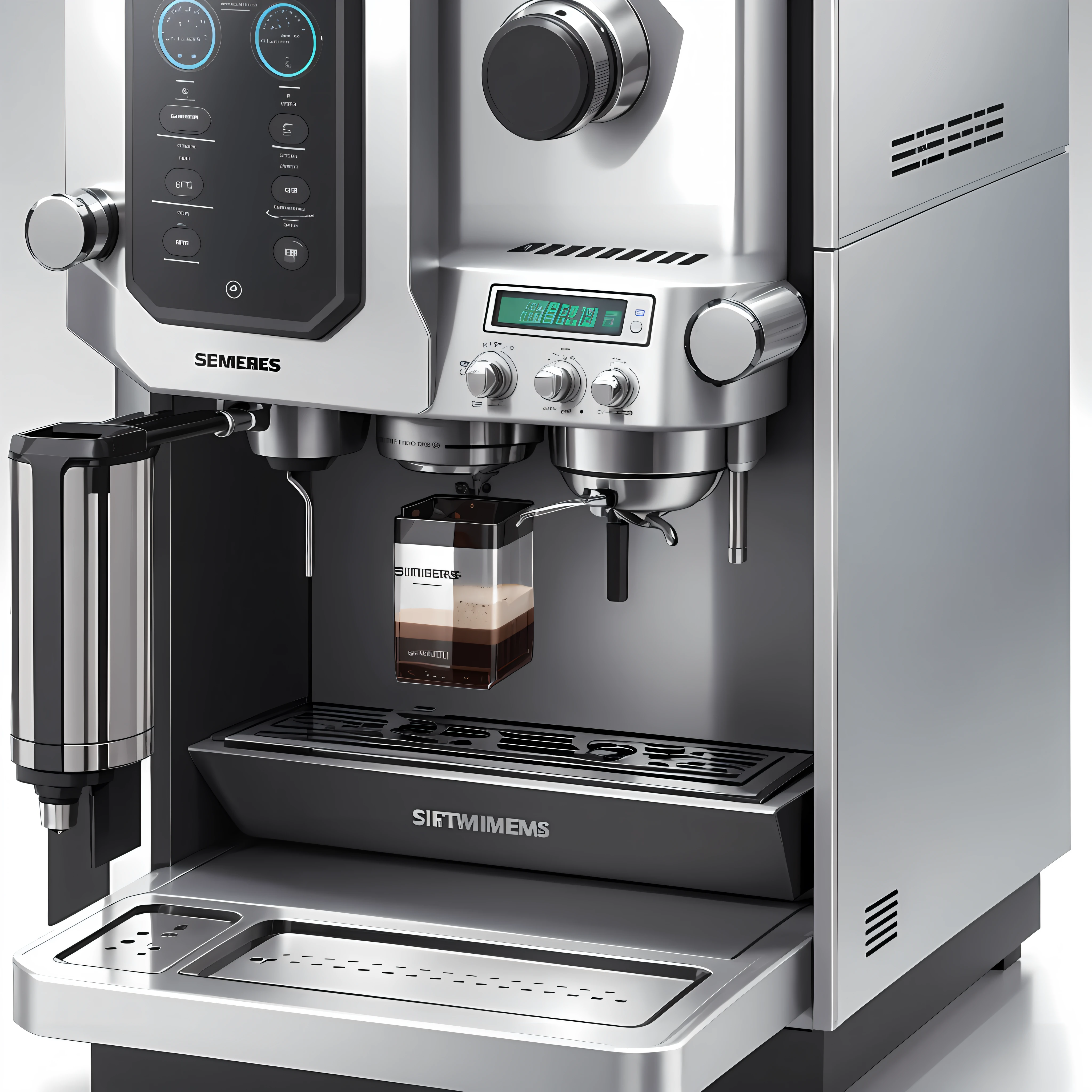 Fancy pressure coffee machine, more stainless steel, more commercial machine style, left and right structure or an integral structure, Siemens style --auto --s2