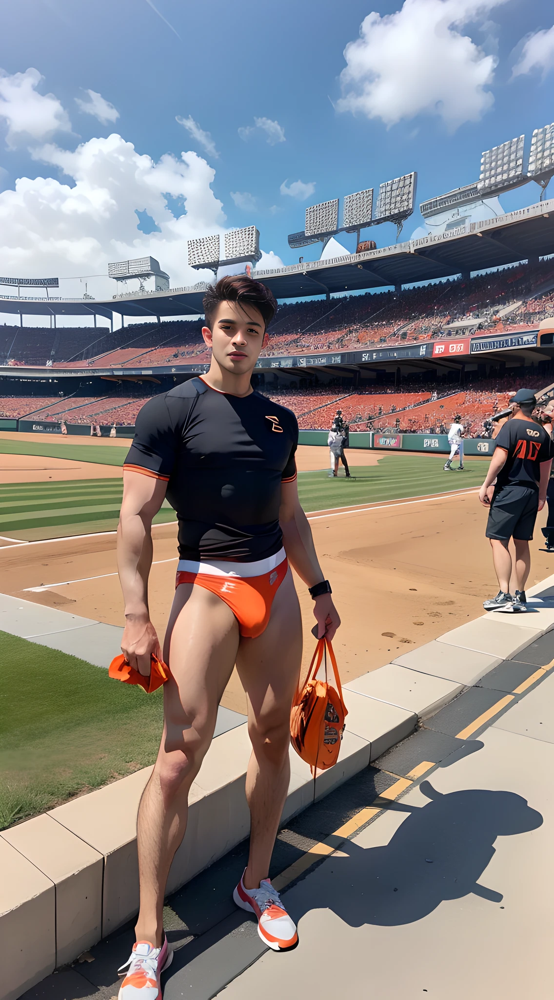 handsome muscular young man,
