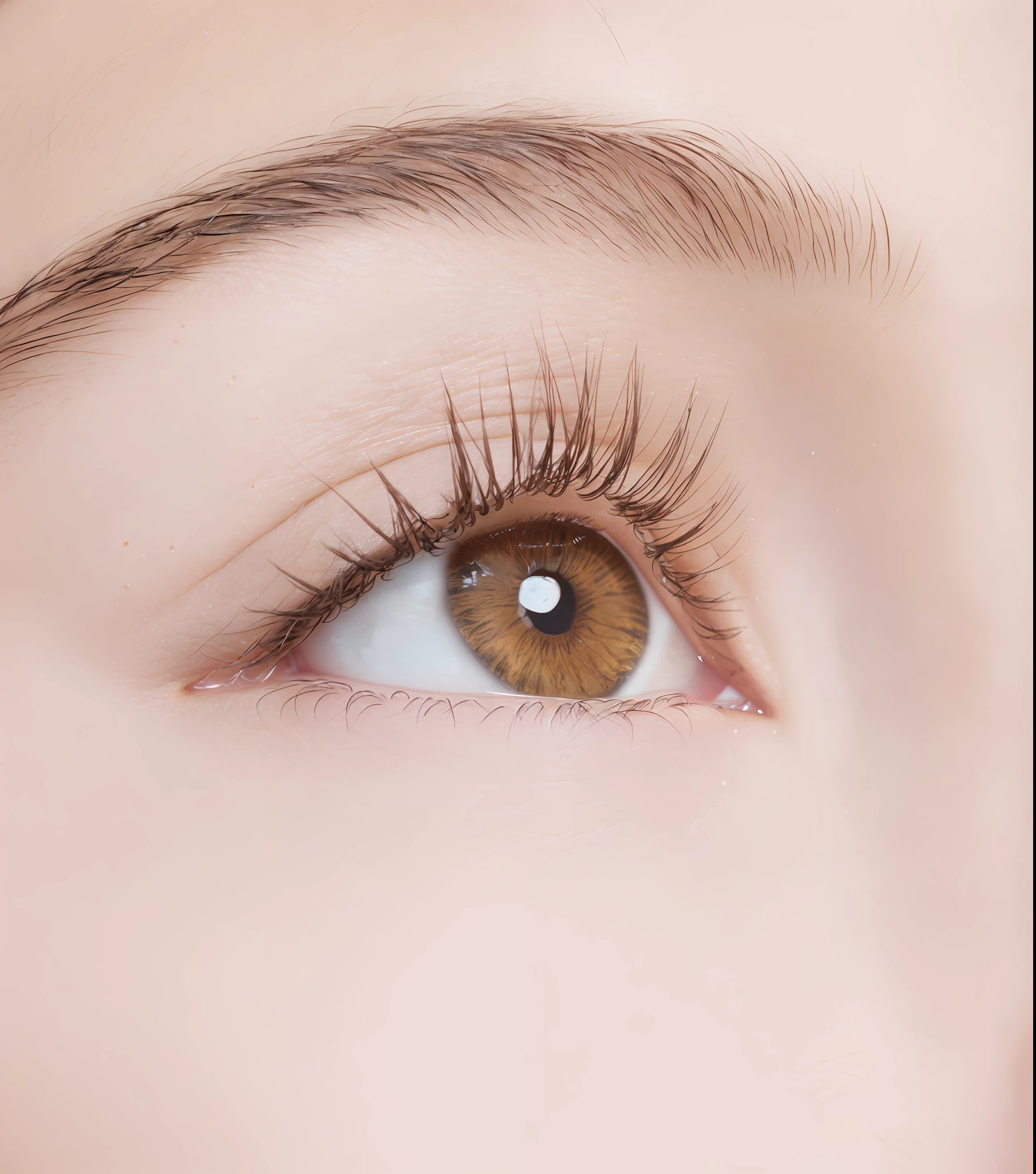there is a close up of a woman's eye with long eyelashes, light brown eyes, eyelids, very brightening eyes, long lashes, eyelids half closed, dark brown eyes with long, eye closeup, brown watery eyes, eye implants, warm brown eyes, accurate brown eyes, groomed eyebrows, middle close up shot, brown almond-shaped eyes