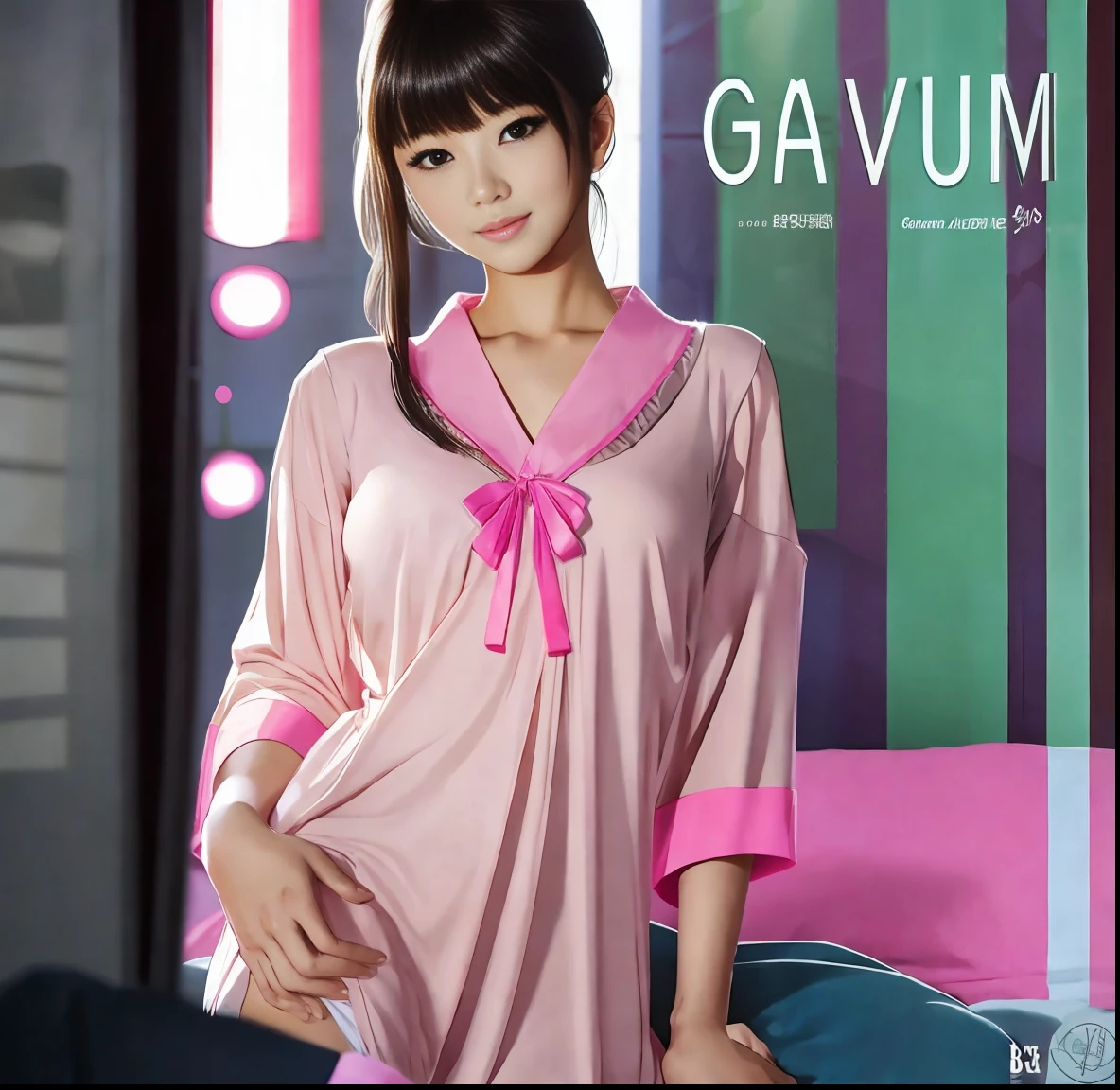 a close up of a woman laying in bed with a pink bra, japanese model, young sensual gravure idol, young pretty gravure idol, realistic young gravure idol, realistic sensual gravure idol, young gravure idol, sophisticated gravure idol, 奈良美智, young skinny gravure idol, beautiful asian girl, oppai --auto --s2