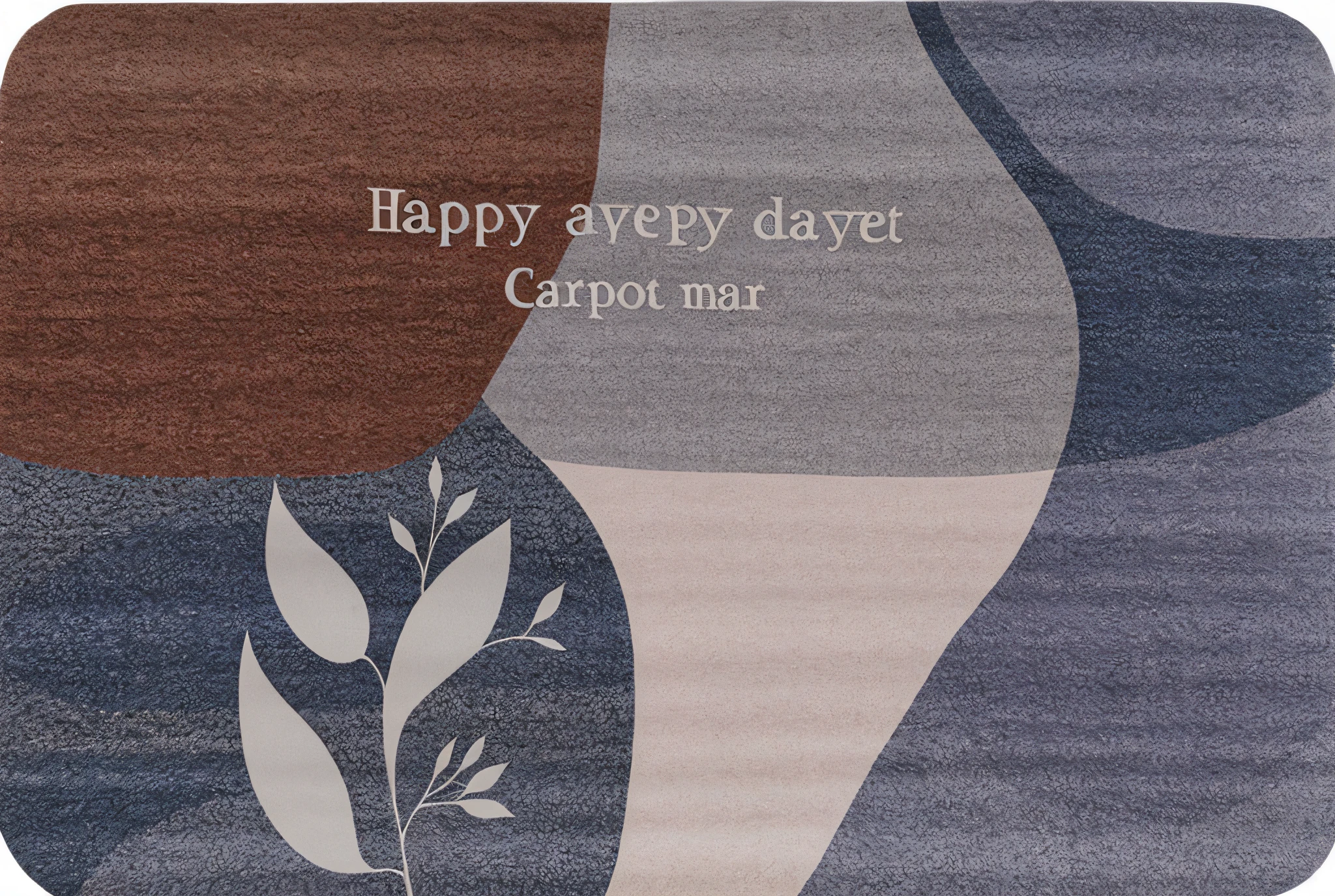 there is a picture of a happy every day carpet mat, carpet, happy mood, very very happy, very happy, everything is carpet and 3d, by Anita Malfatti, very very happy!, carpe diem, with text, by Magdalene Bärens, she is happy, happy look, inspired by Eero Järnefelt