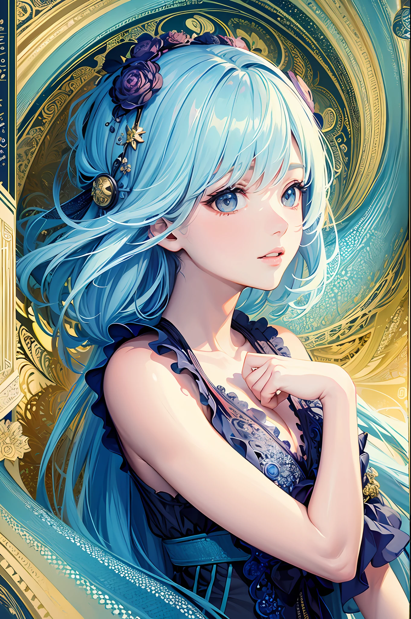 (masterpiece, top quality, best quality, official art, beautiful and aesthetic:1.2), (1girl:1.3), (fractal art:1.3),