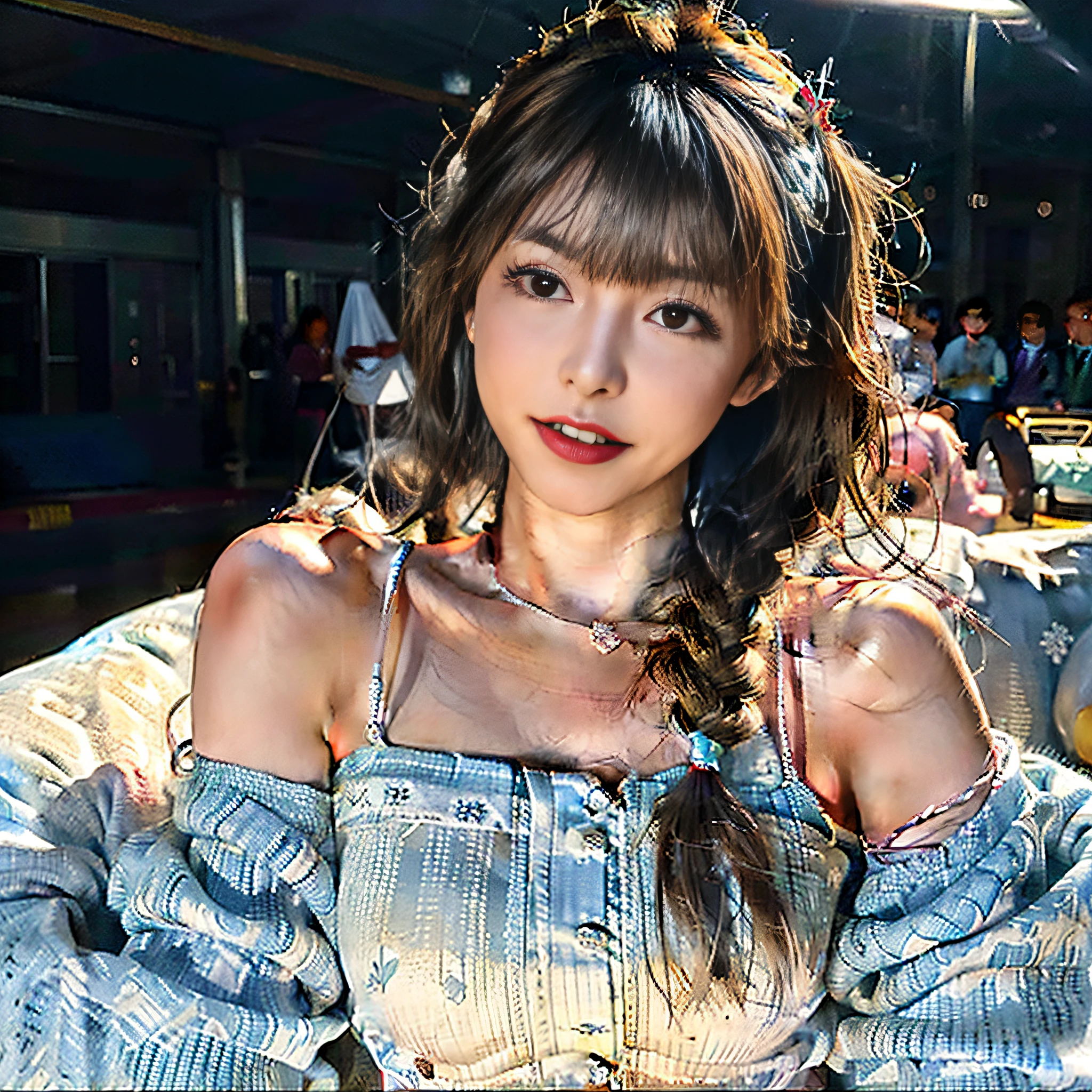 (happy smile: 1.1), closed eyes, (kissing face: 1.4), (kissing mouth: 1), (parted lips: 1.1), 8k, RAW portrait of Japan girl, photorealistic, ultra high resolution, highest quality, break (18 years old: 1.3), (subjective: 1.2), bikini, armpits, big, (soft breasts: 1.2), outdoors, wavy hair, twin tails (low: 1.2), break ( Natural skin texture, detailed skin, hyper-realism, ultra-sharpness), intricate details, depth of field, dim lighting,