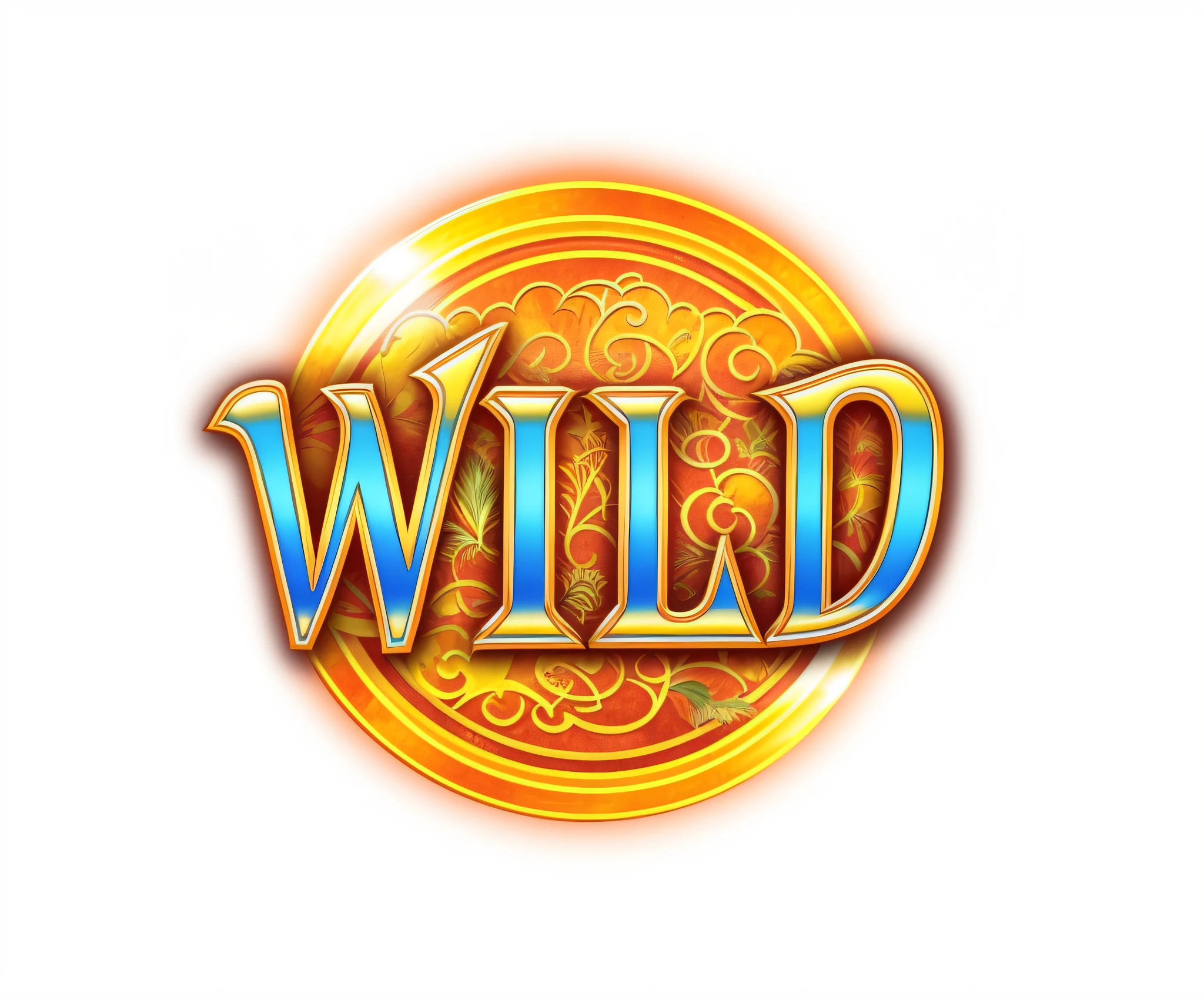 a close up of a logo for a casino game, portrait of wild, wild, wild power, wild jungle, wildcards, mild, wild look, vivid image, game logo, online casino logo, wild west, a wild, 王琛, wild water, wildscapes, vivid, wind, the wild hunt, pick wu, wild colors --auto --s2