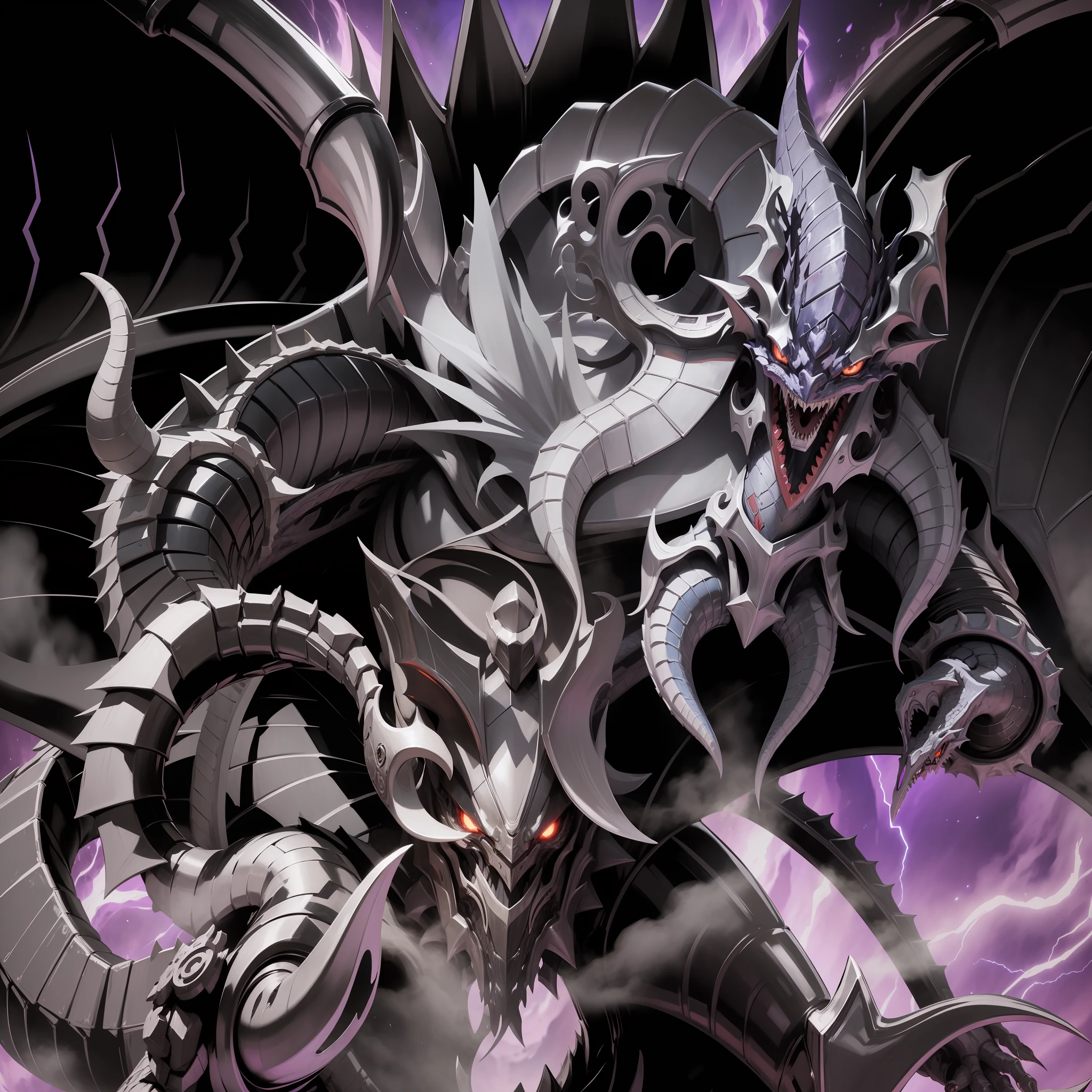 Dragon, with demon faces scattered across the body, oseo symbiotic body,Yu-Gi-Oh