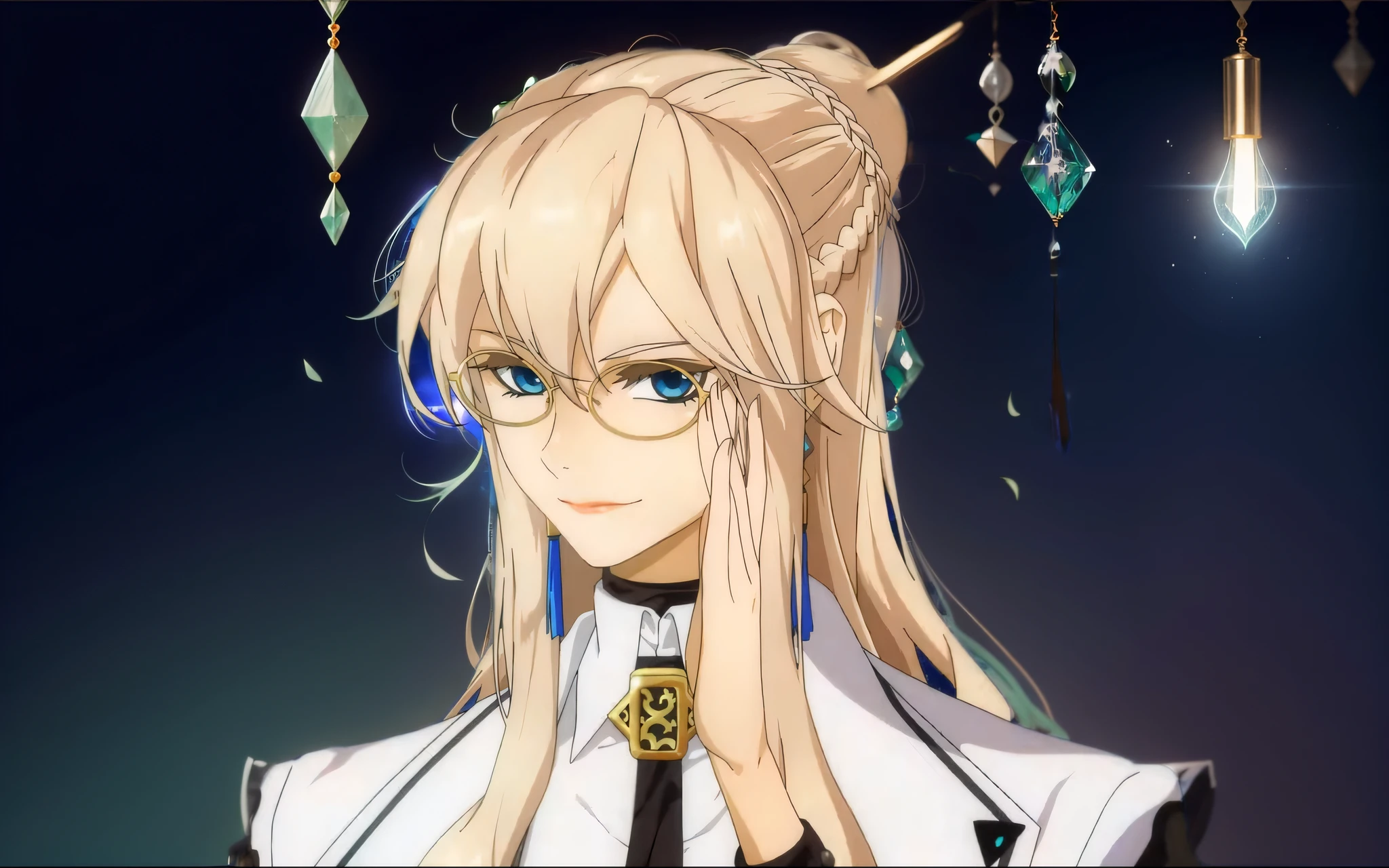 Pale green hair, delicate hair, beautiful hair --auto --s2
