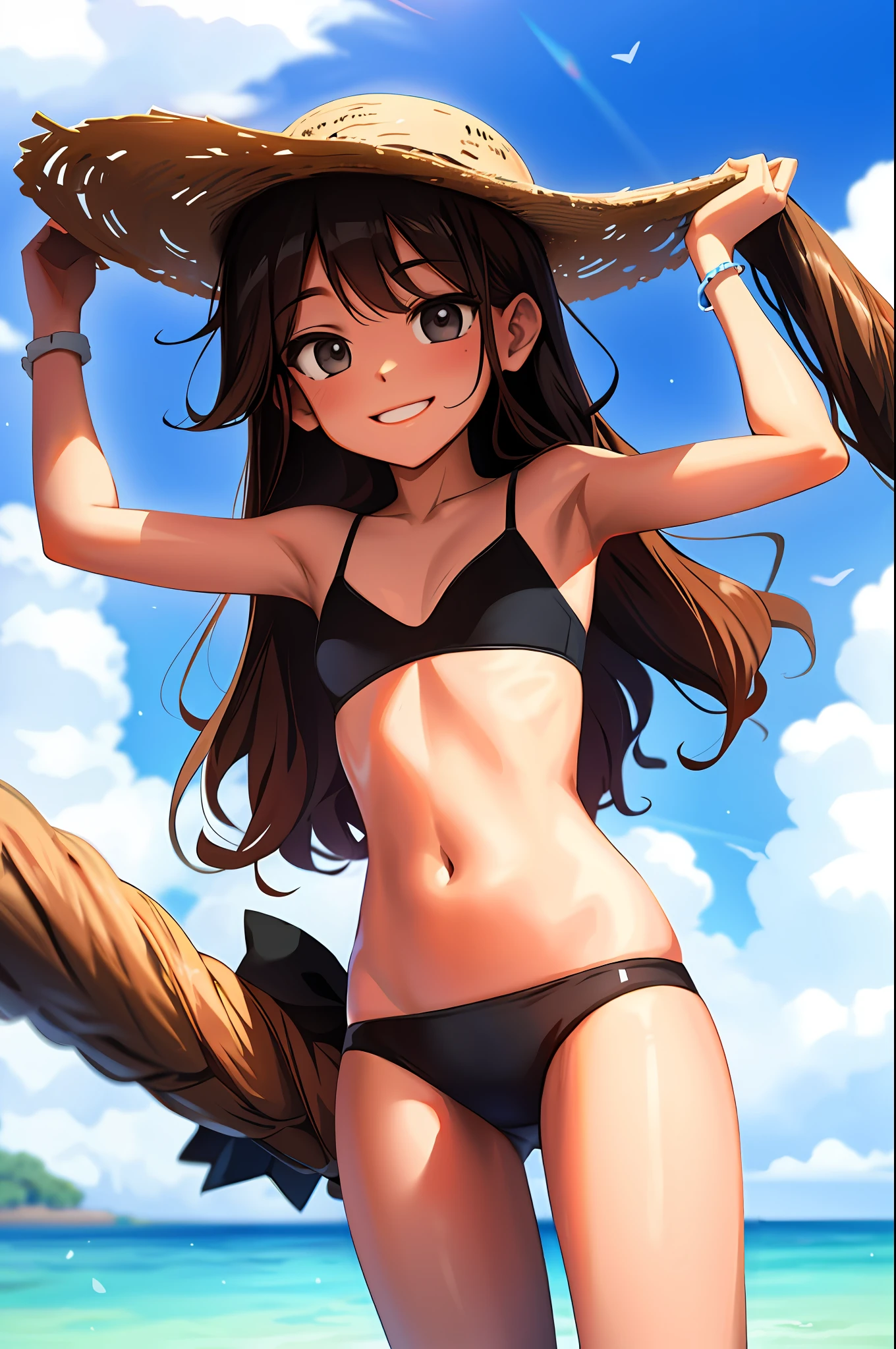 1girl,underwear,bikini,,infant,navel