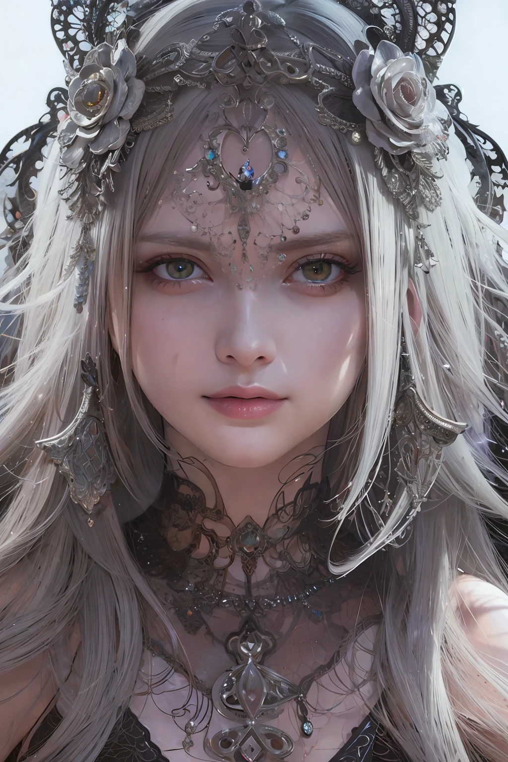 ((masterpiece)), (photorealistic:1.2) masterpiece, best quality, high quality, absurdres, shiny skin, colorful, stunning art, best quality, hyper detailed, beautiful detailed, reflective hair, good lighting, ray tracing, depth of field, ultra-detailed, illustration, Amazing, fine detail, extremely detailed, ((ultra-detailed)), (beautiful detailed girl), beautiful detailed glow, intricate detail, highres, an extremely delicate and beautiful, beautiful detailed eyes, hdr, rounded eyes, detailed facial features, (rounded pupils:1.4) (illustration), (beautiful detailed eyes), ((very detailed face)), depth of field, (alluring face), (evil smile:1.3), parted lips, (large breast), (looking at viewer:1.1), close-up, wideshot, sideways, photo \(medium\), pose , moody lighting