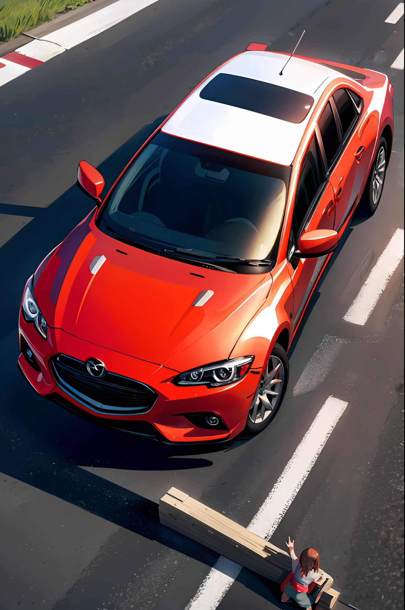 A girl who drives a mazda 6