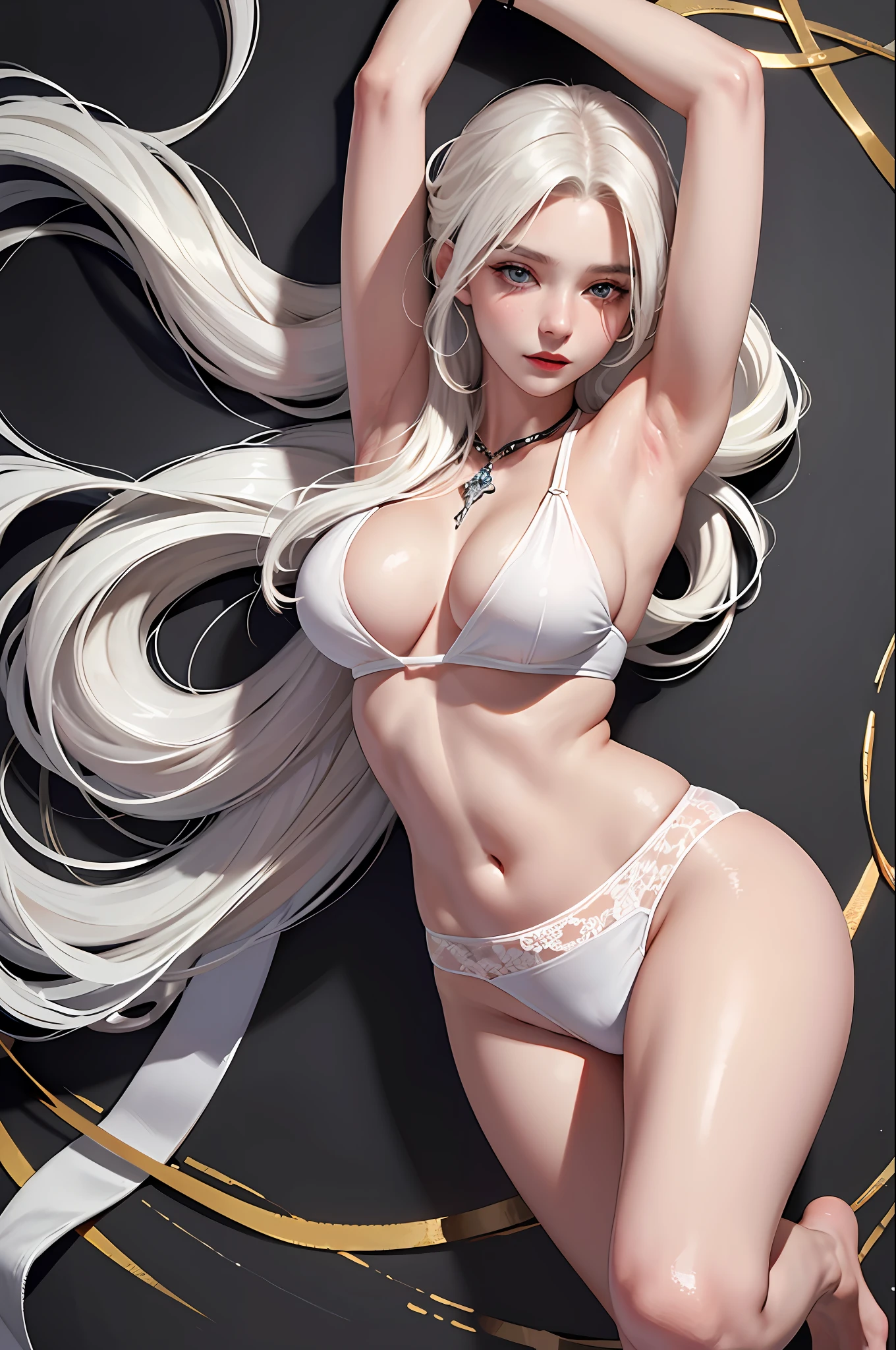 (hyperrealistic), (illustration), (high resolution), (8K), (extremely detailed), (best illustration), (beautiful detailed eyes), (best quality), (ultra-detailed), (masterpiece), (wallpaper), (detailed face), solo 1 girl, white wavy hair, korean, heterochromic eyes, small moles under the eyes, loose white shirt, yoga pants, big breasts, long legs, tight abs, camel toes, dynamic pose