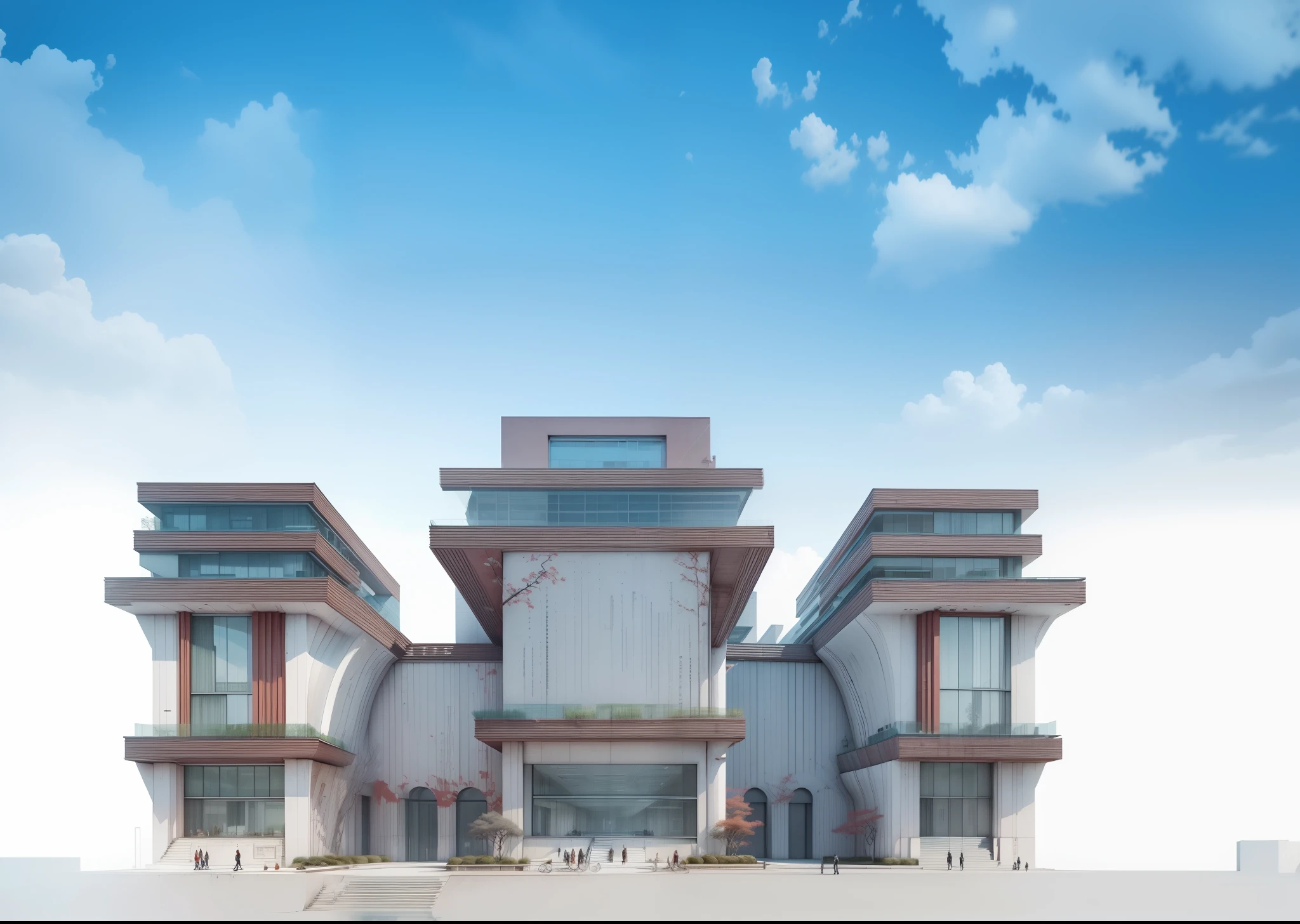 Design of the Communist Party headquarters, modern architectural style;
