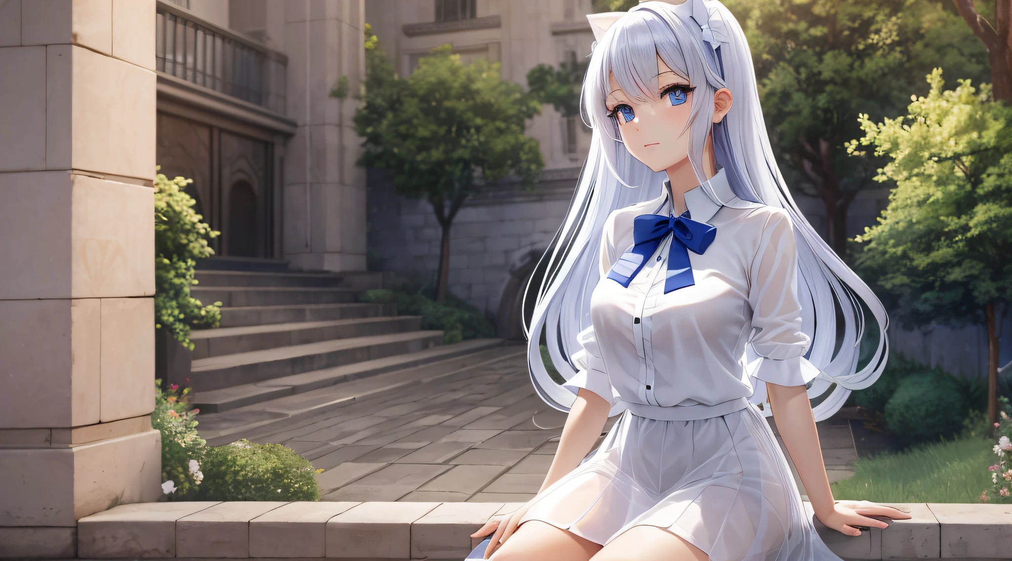 Beauty, anime two-dimensional, royal sister, semi-transparent white shirt, ultra clear, best quality --auto --s2