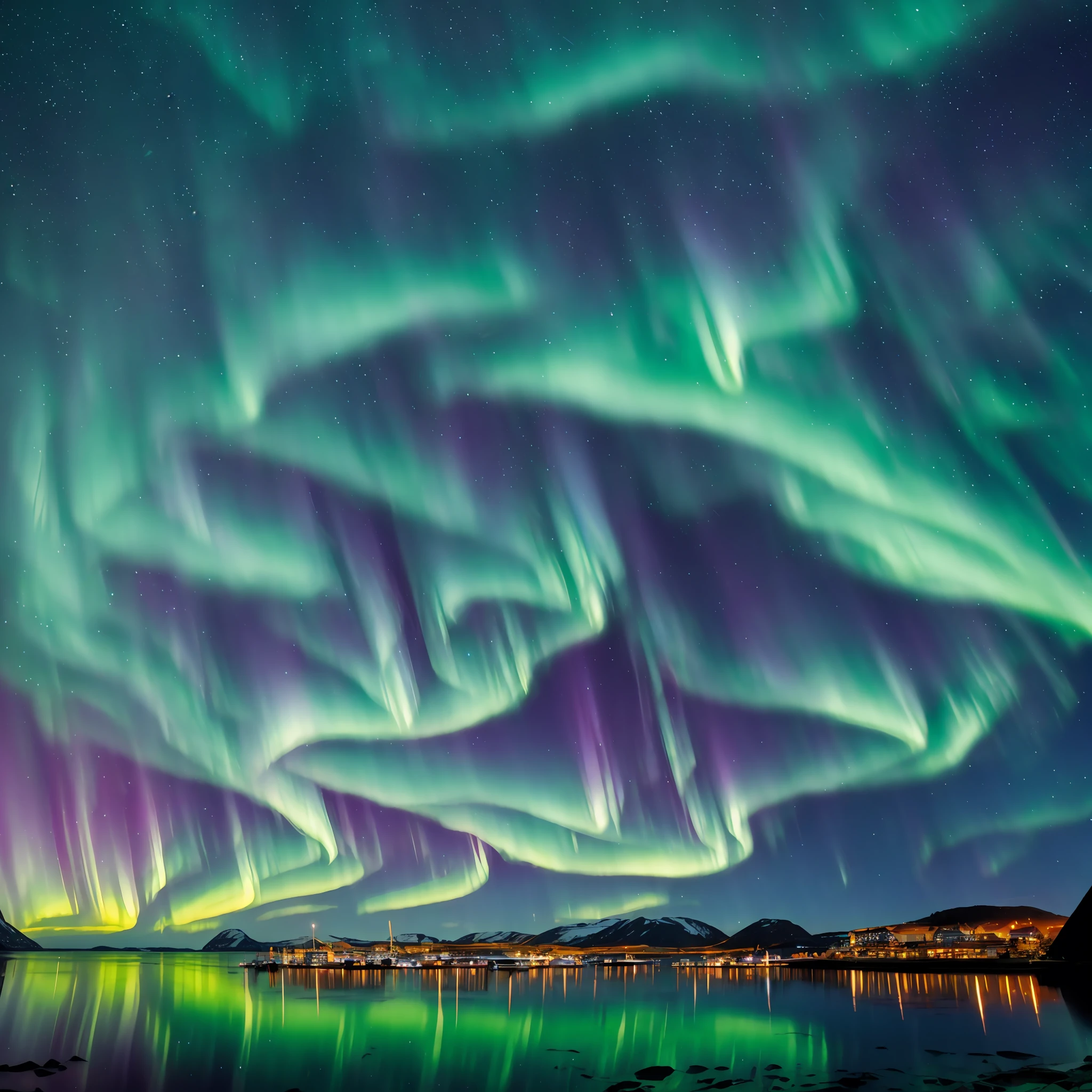 Norway, night view, fantastic, mysterious, aurora borealis --auto --s2