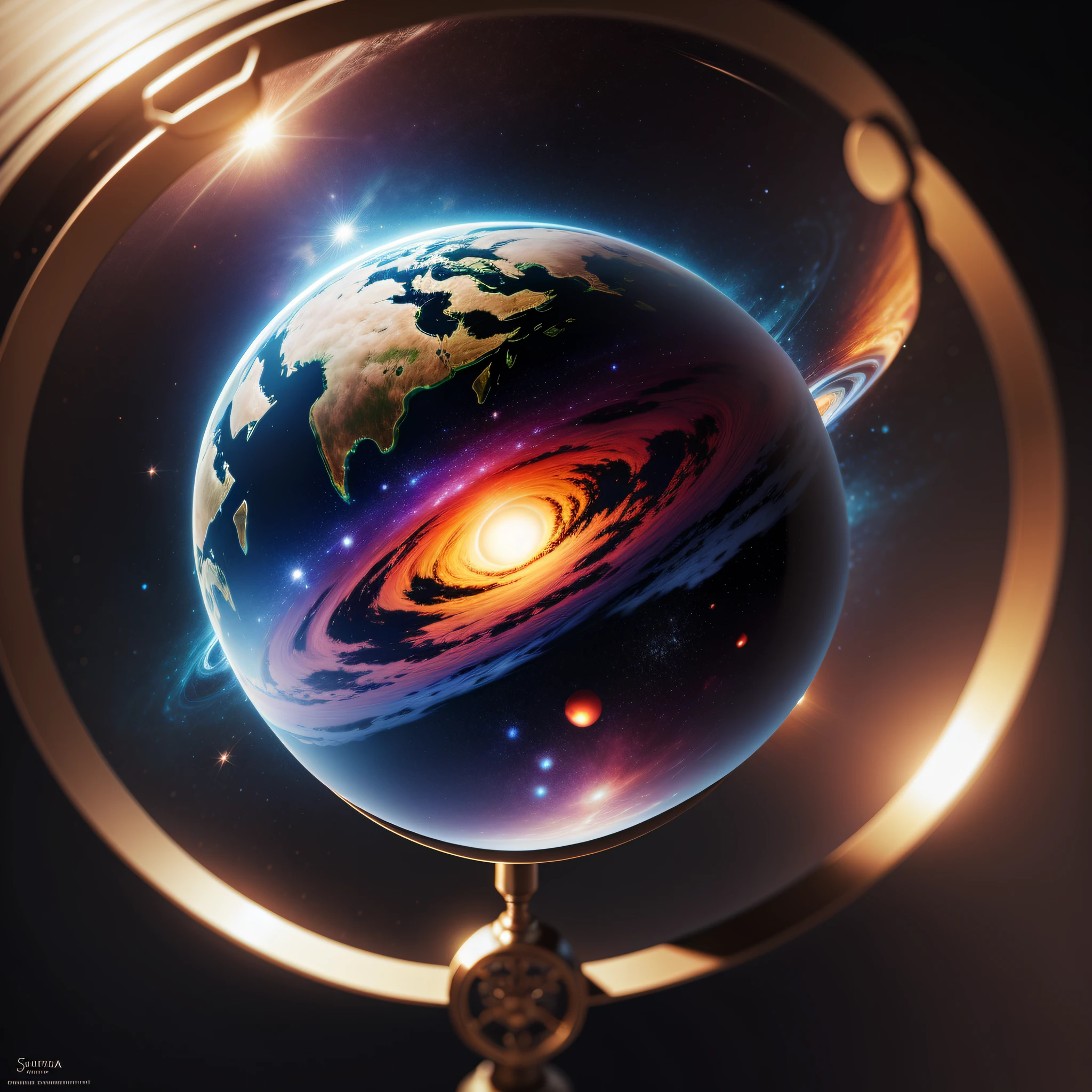 universe in the cage, by Siona Shimshi, by Dietmar Damerau, mixed art, a hyper realistic, artistic interpretation,