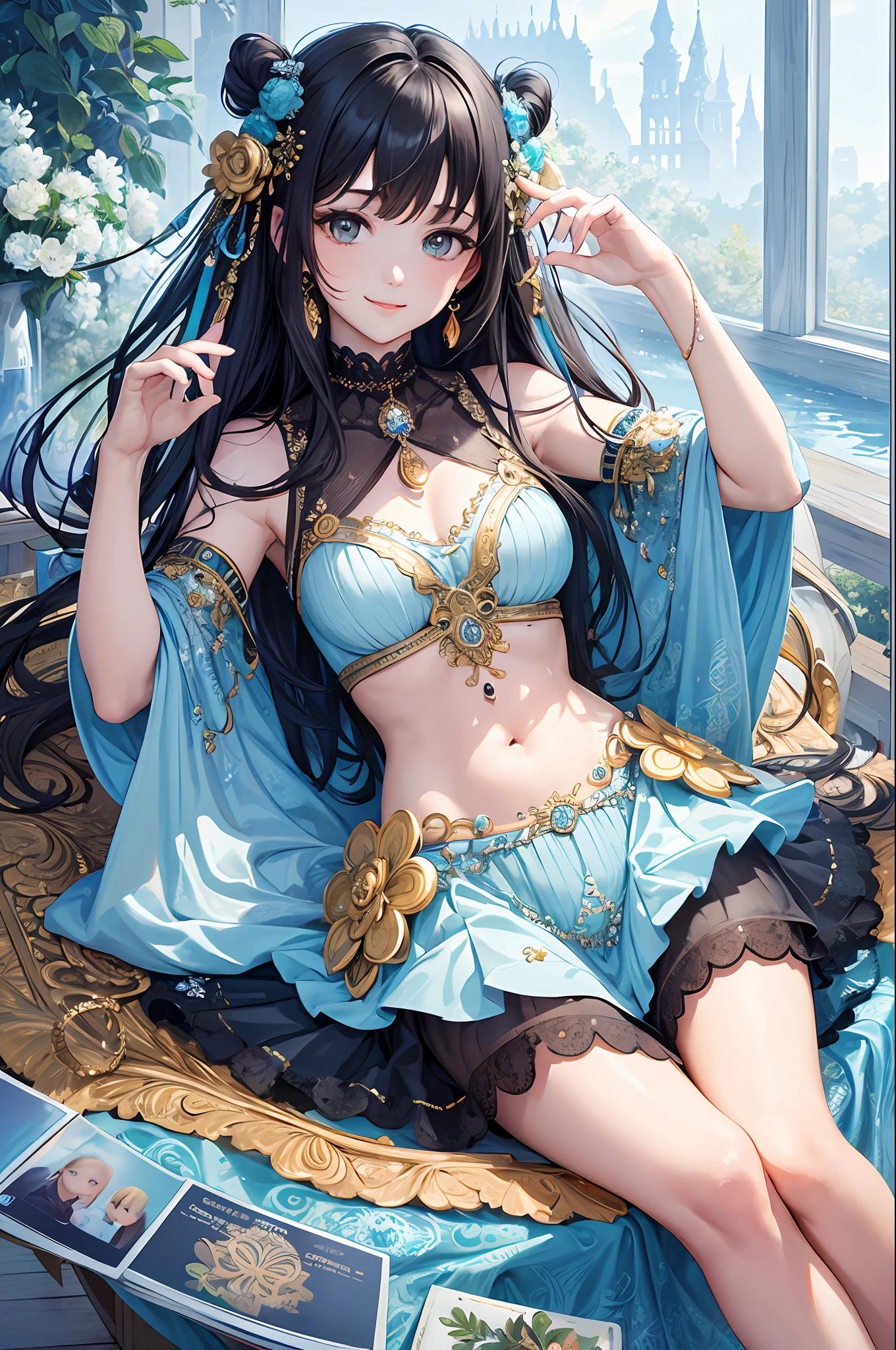 (Masterpiece, Best Quality, Best Quality, Official Art, Beautiful and Aesthetic: 1.2), (1 Girl), Very Detailed, (Fractal Art: 1.3), Colorful, Supreme Detail, Loving Smile, Gentle Gaze Looking at Viewer