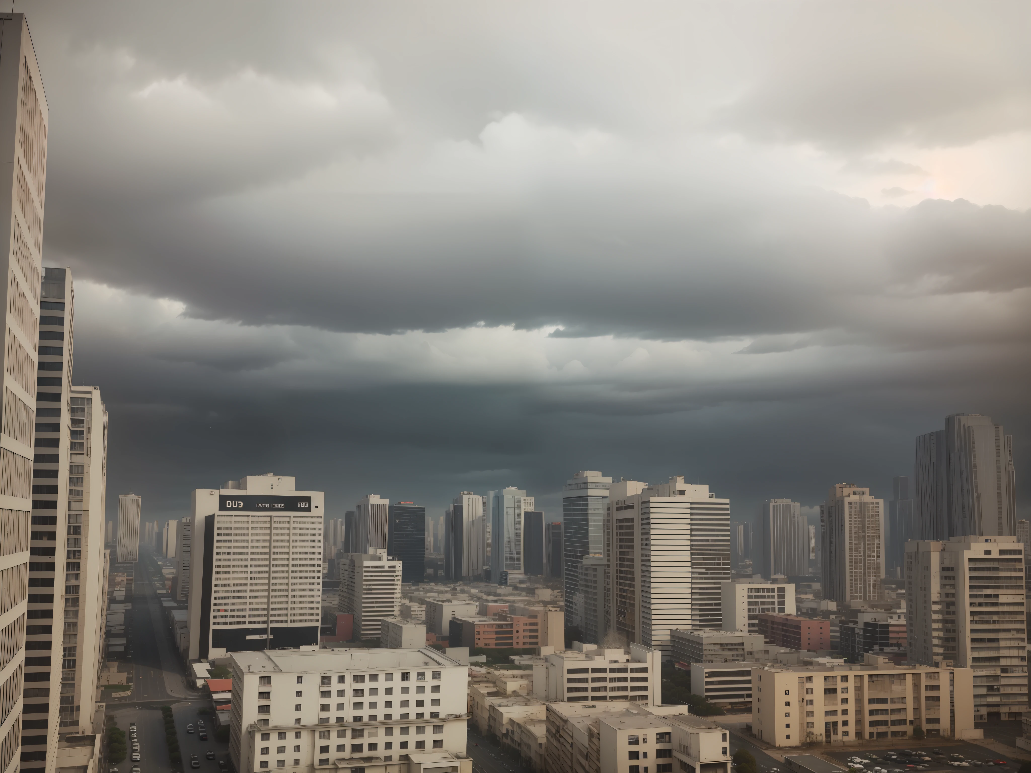Cloudy, urban, dull, high quality, high contrast, low saturation --auto --s2