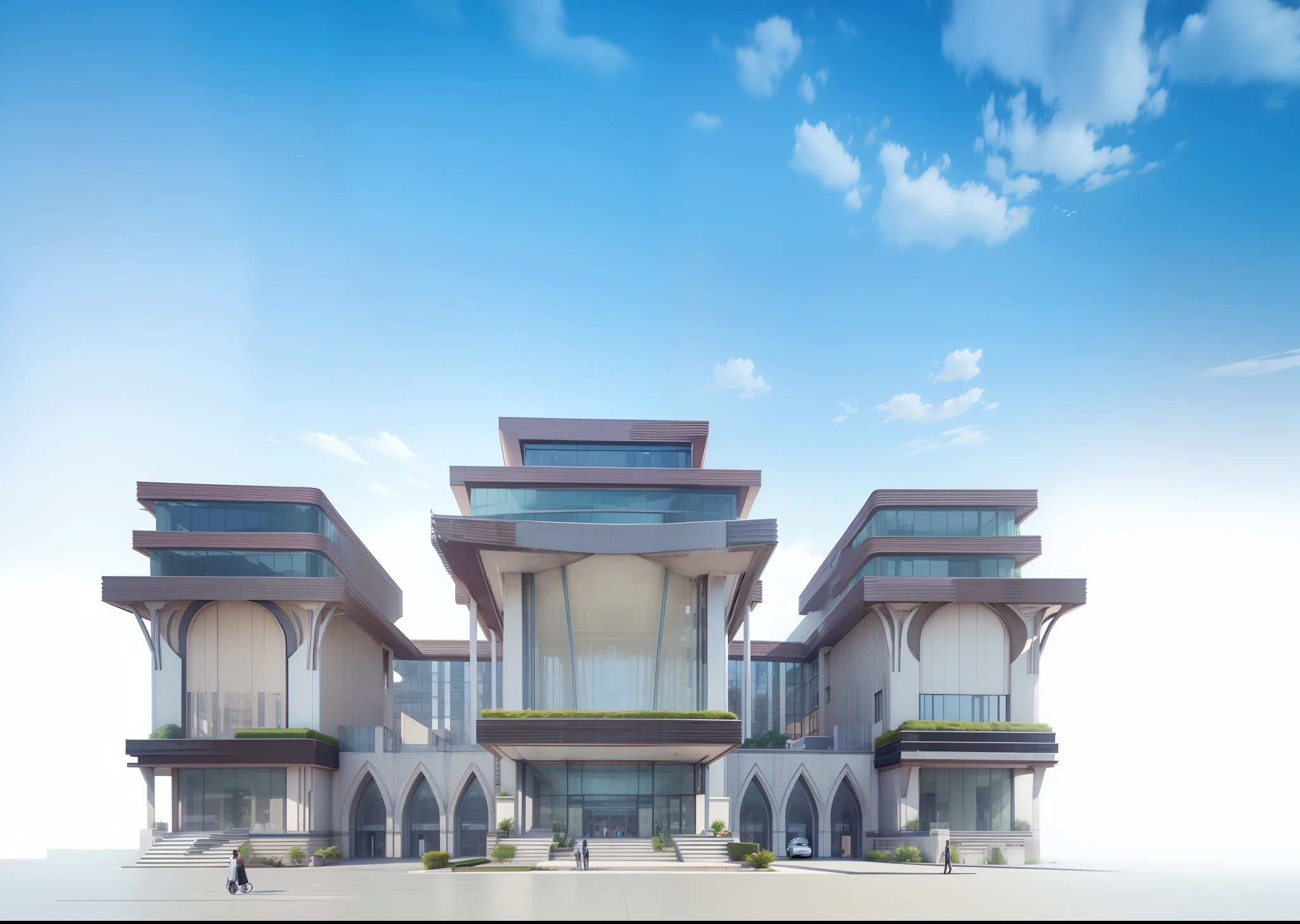 Design of the provincial committee headquarters, modern architectural style;