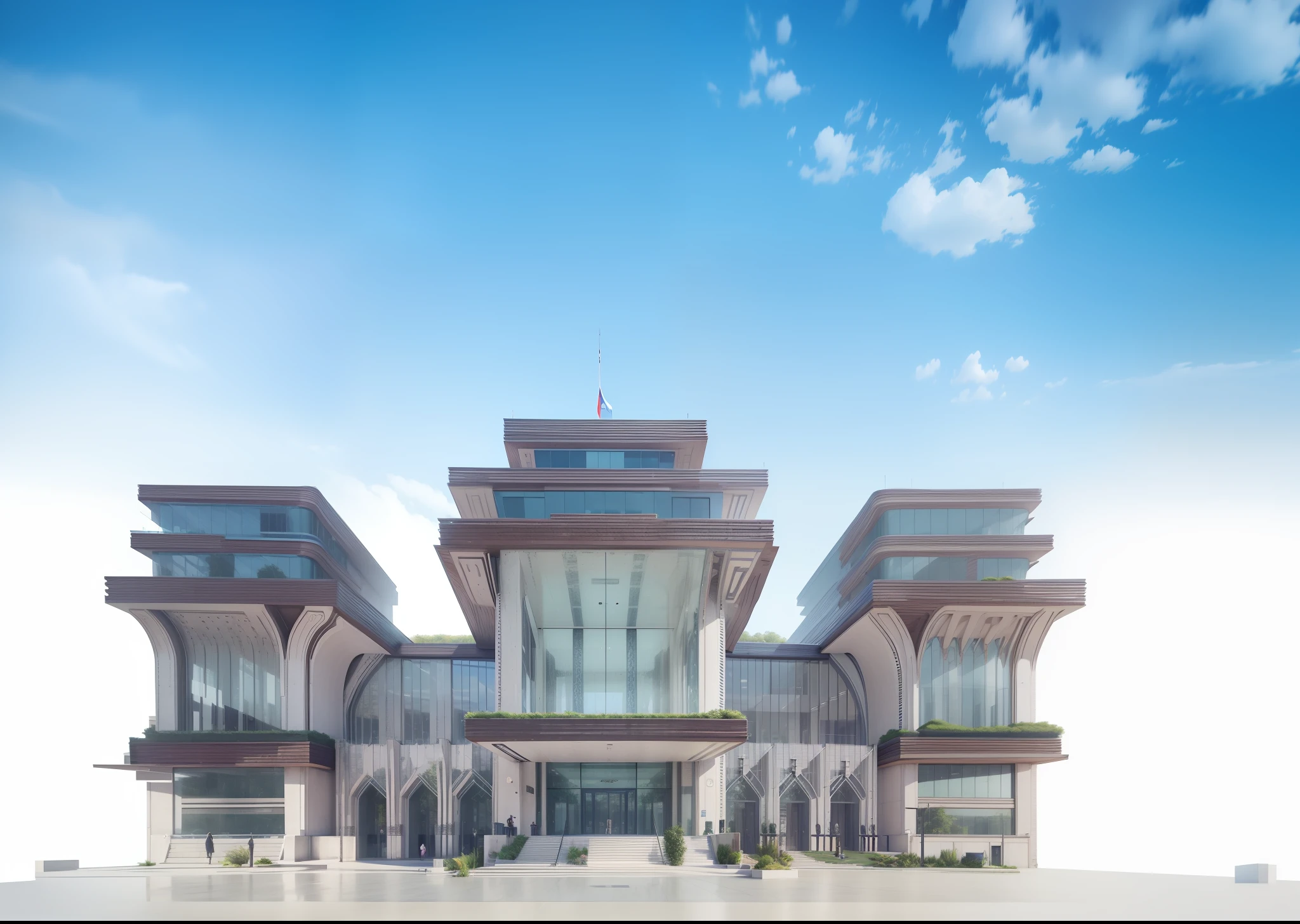 Design of the provincial committee headquarters, modern architectural style;