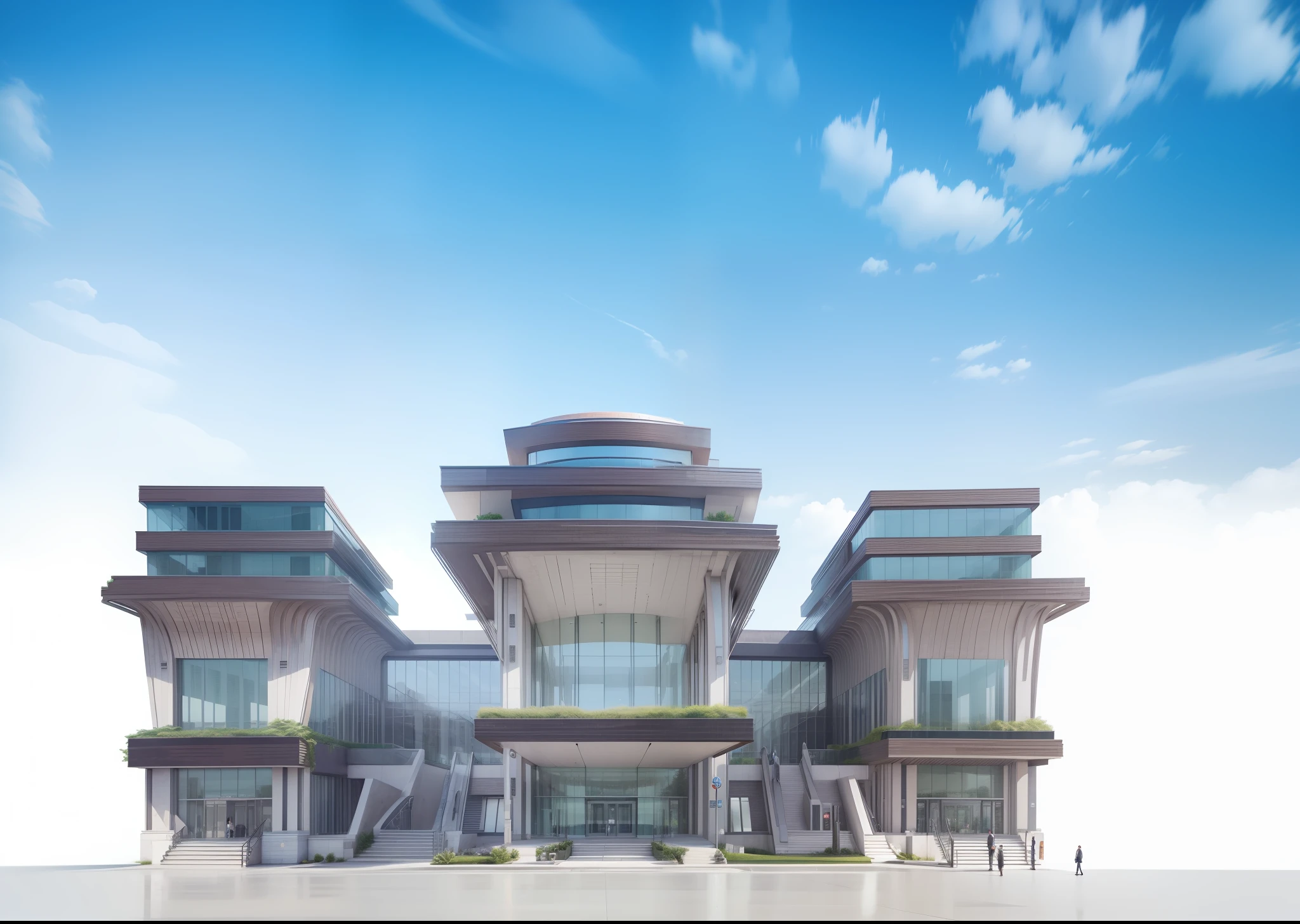 Design of the provincial committee headquarters, modern architectural style;