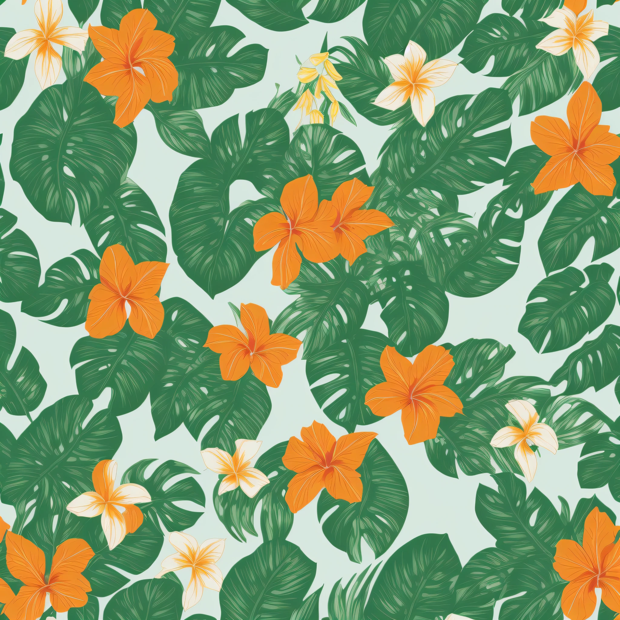 tropical flowers, floral pattern, tropical background, tropical paradise, beautiful tropical flowers, tropic plants and flowers, large jungle flowers, seamless pattern design, wallpaper pattern, repeating pattern. seamless, elegant tropical prints, tropical flower plants, seamless pattern, green tinted flower paraise