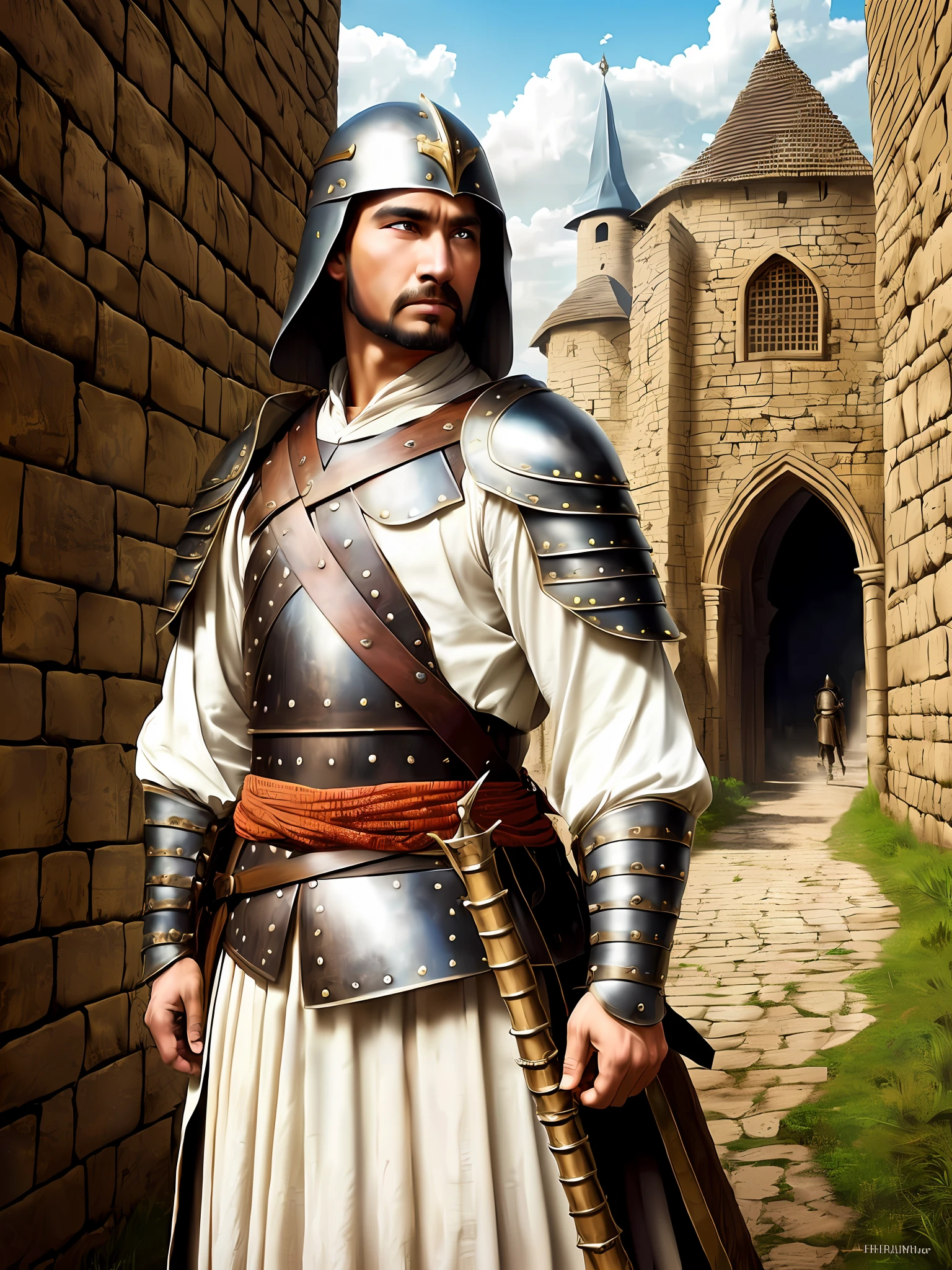 Kurdish warrior, middle ages, realistic photo --auto --s2