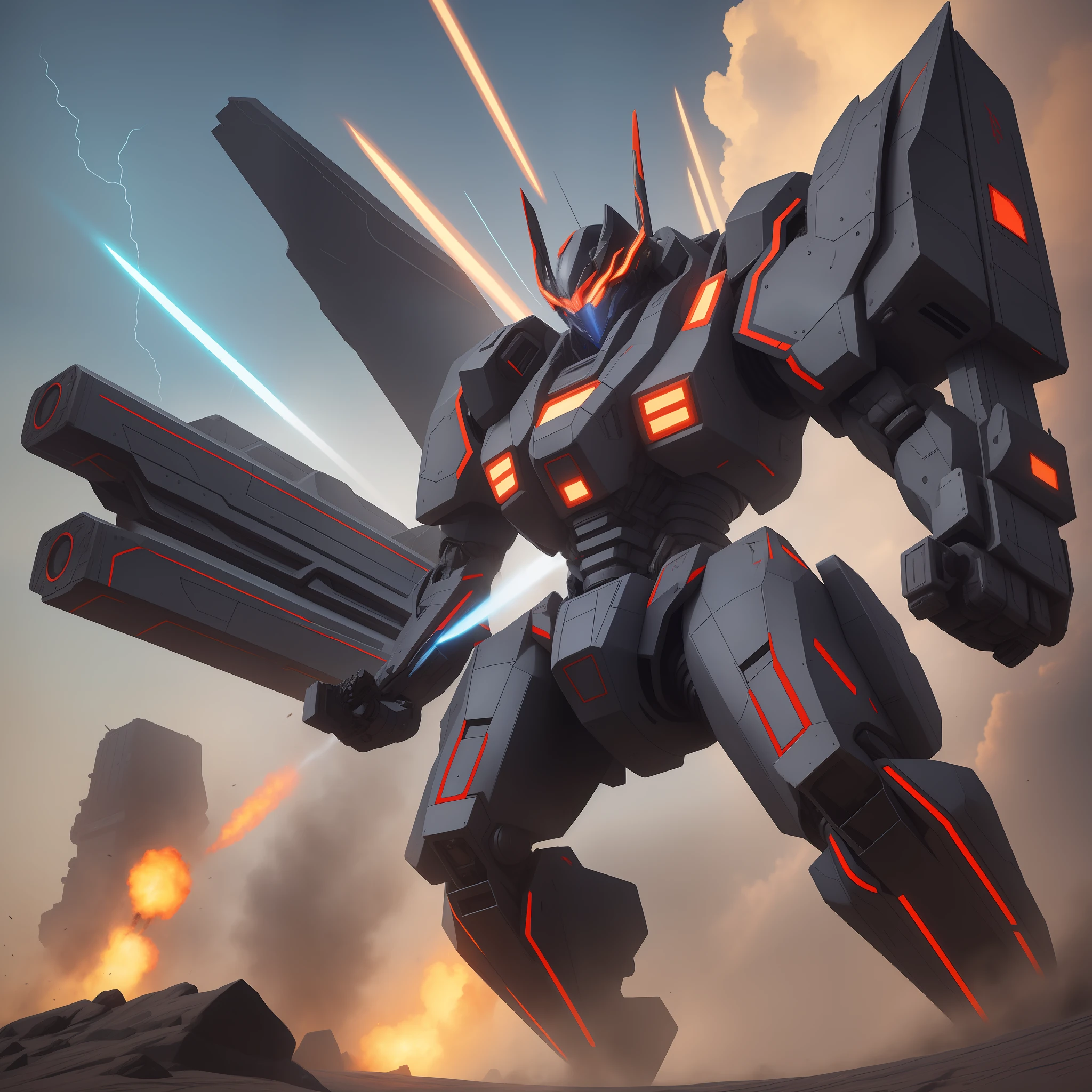 Of course, I can help you design a Nezha mech! Exterior Design: Mecha can take inspiration from Nezha's styling and retain his signature red and gold color combination. The design can blend traditional Chinese elements and sci-fi elements, such as dragon pattern decoration and futuristic lines. It can be streamlined to emphasize the speed and agility of the mech. Features and Weapons: Mechs should have great combat capabilities and can use a variety of weapons, such as energy swords, flamethrowers, or energy bows. Defensive systems, such as energy shields or armor, can be equipped to increase the mech's defenses. Consider adding flying capabilities to give mechs the ability to fight in the air. It can be equipped with a lightning element weapon to echo Nezha's lightning ability. Control and Piloting: Design an advanced cockpit that allows the driver to comfortably control the mech. Consider incorporating sensing technology to enable mechs to follow the pilot's movements. A voice control system can be added to enable the driver to operate via voice commands. Other features: Consider adding a transformation feature to the mech so that it can adapt to different terrain or combat environments. Intelligent assistance systems can be added to help drivers analyze enemy situations and strategize. Consider the upgradeability of mechs so that they can become more powerful over time and experience.