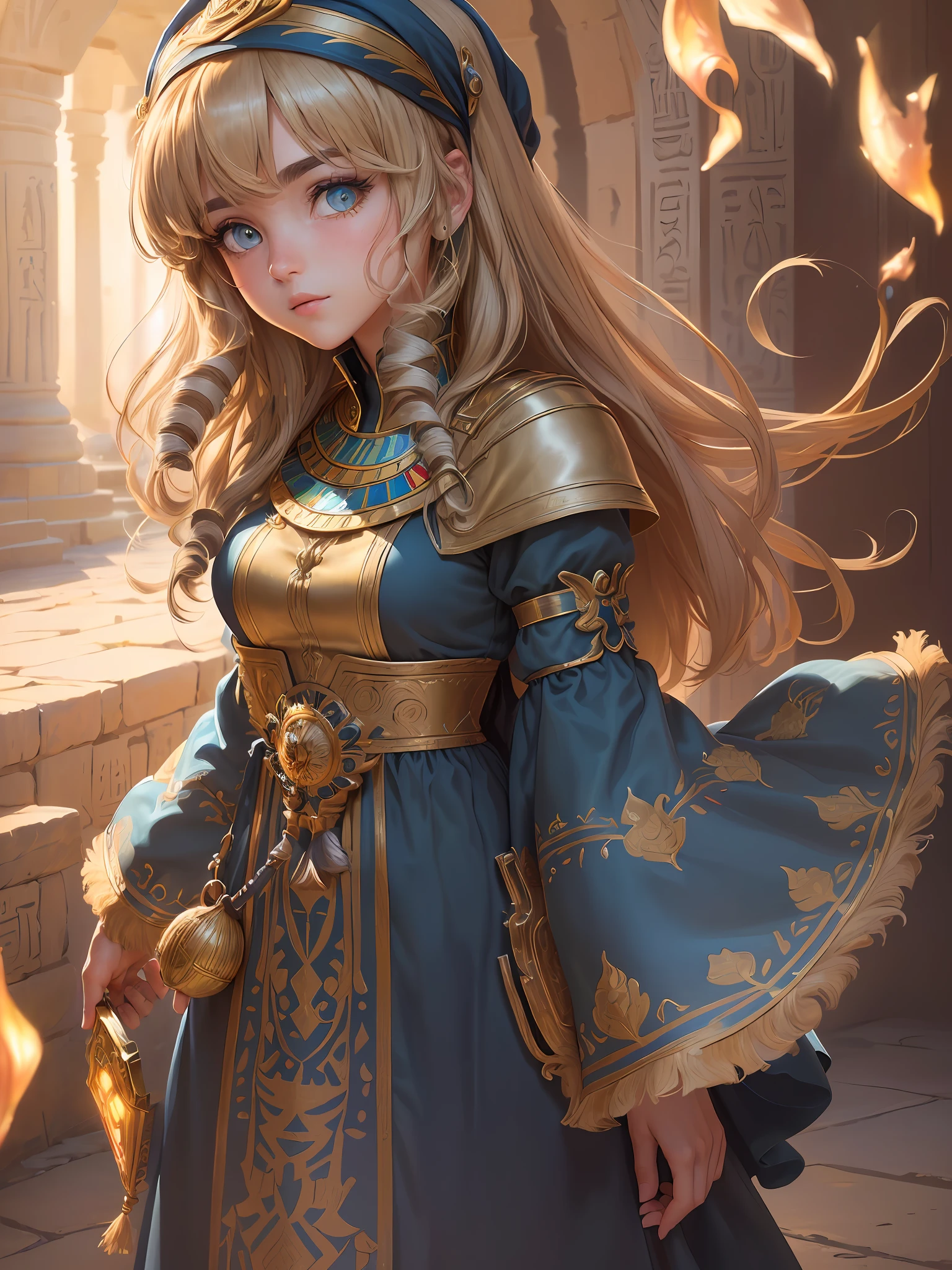 (Highly detailed CG Module 8K Background: 1.5), <(Masterpiece: 1.5), (Best Quality: 1.7), HD Illustration, (Eyes Detailed Fine, Face Detailed: 1.3), (Detail: 1.3, Best Quality, (Ultra Detail), (Highly Sensitive and Beautiful), (Illustration), (Painting), (Masterpiece: 1.5), Cinematic Light, Dynamic Angle, Floating, Sharp Focus, (2D: 1.7), (Best Quality:  1.3), (Illustration: 1.1), ((Shaggy Hair: 1.2), (Beautiful Detailed Eyes: 1.1), (Cinematic Light: 1.1), Egyptian teenage girl, wearing Arab traditional dress,